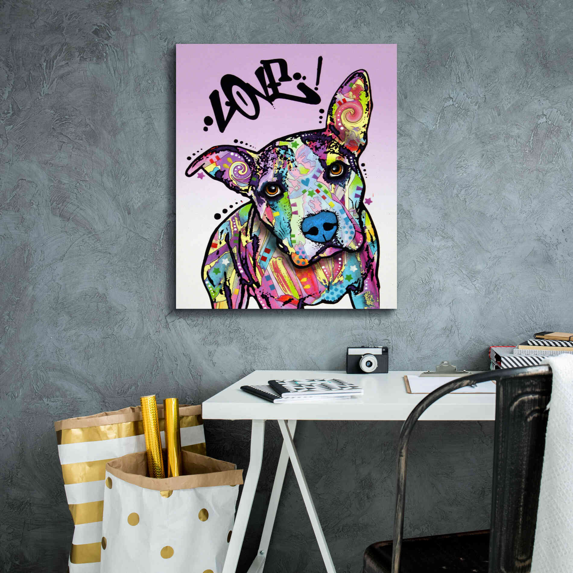 'Love!' by Dean Russo, Giclee Canvas Wall Art,20x24