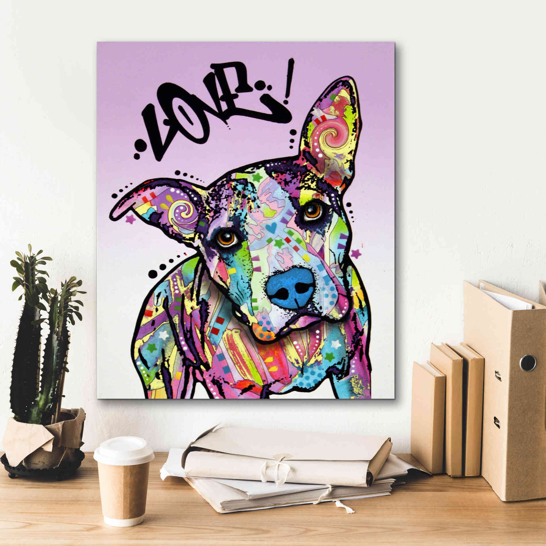 'Love!' by Dean Russo, Giclee Canvas Wall Art,20x24