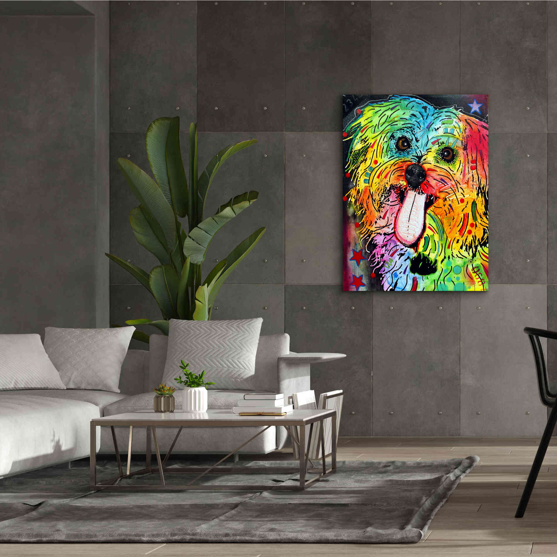 'Shih Tzu' by Dean Russo, Giclee Canvas Wall Art,40x54