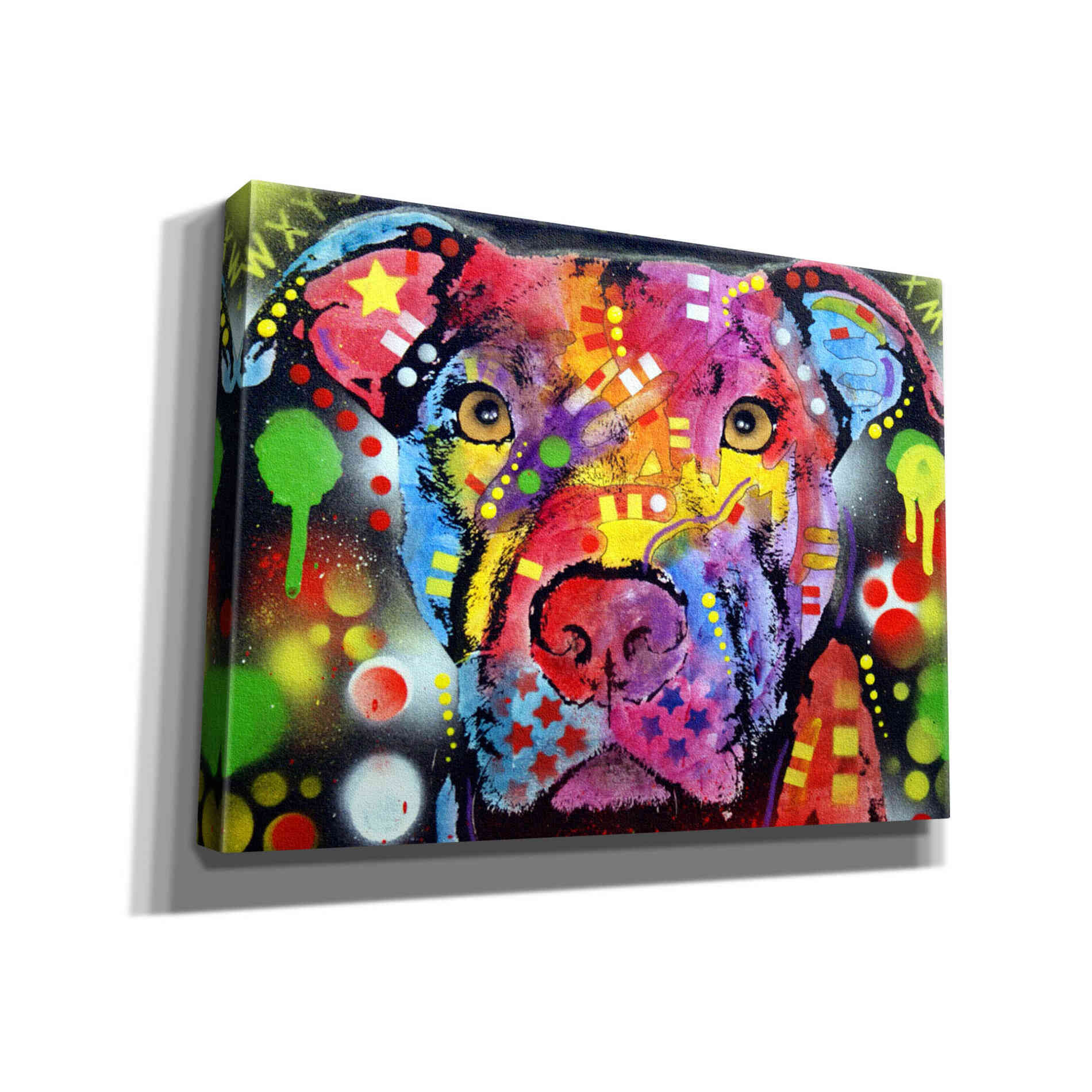 'The Brooklyn Pit Bull' by Dean Russo, Giclee Canvas Wall Art