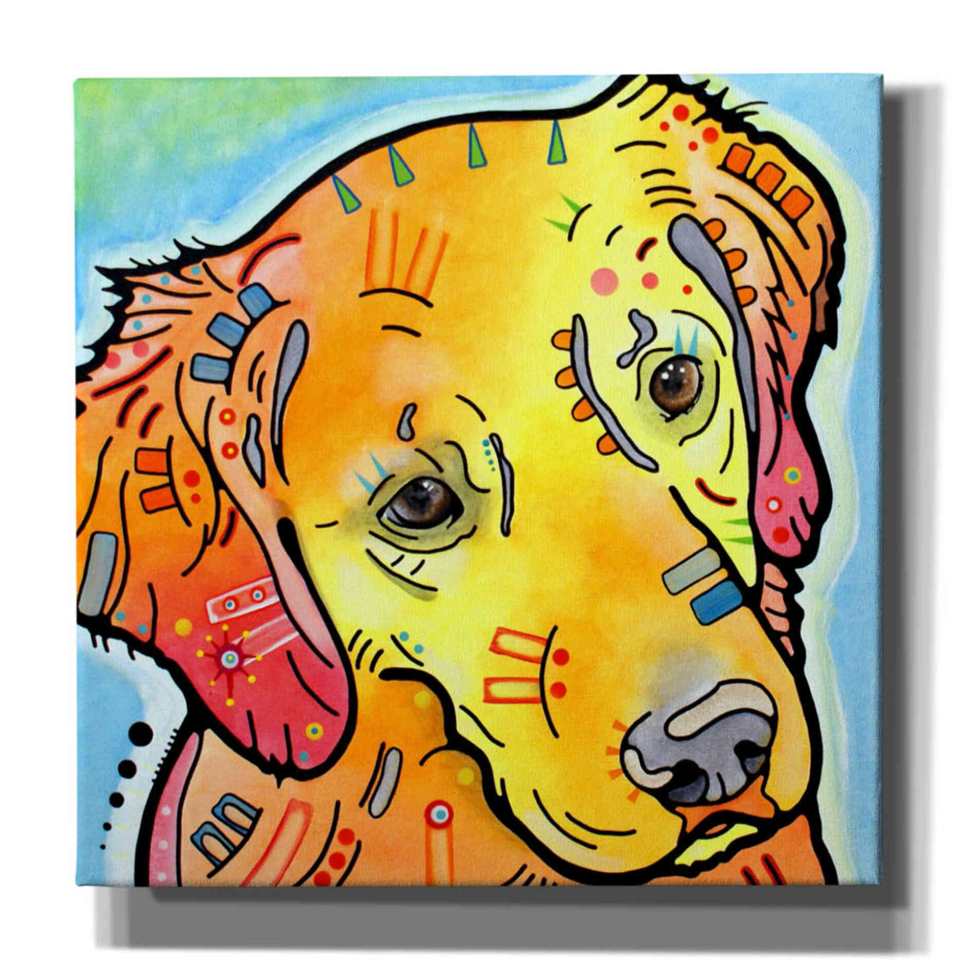 'The Golden(Ish) Retriever' by Dean Russo, Giclee Canvas Wall Art