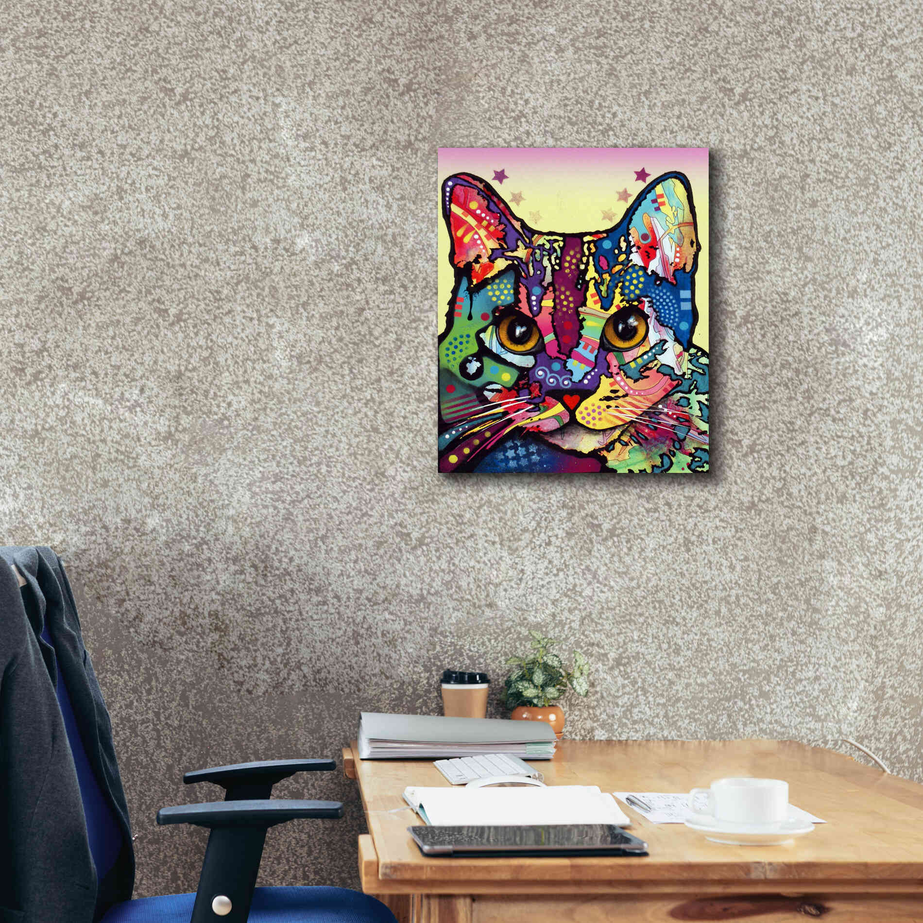 'Maya Cat' by Dean Russo, Giclee Canvas Wall Art,20x24
