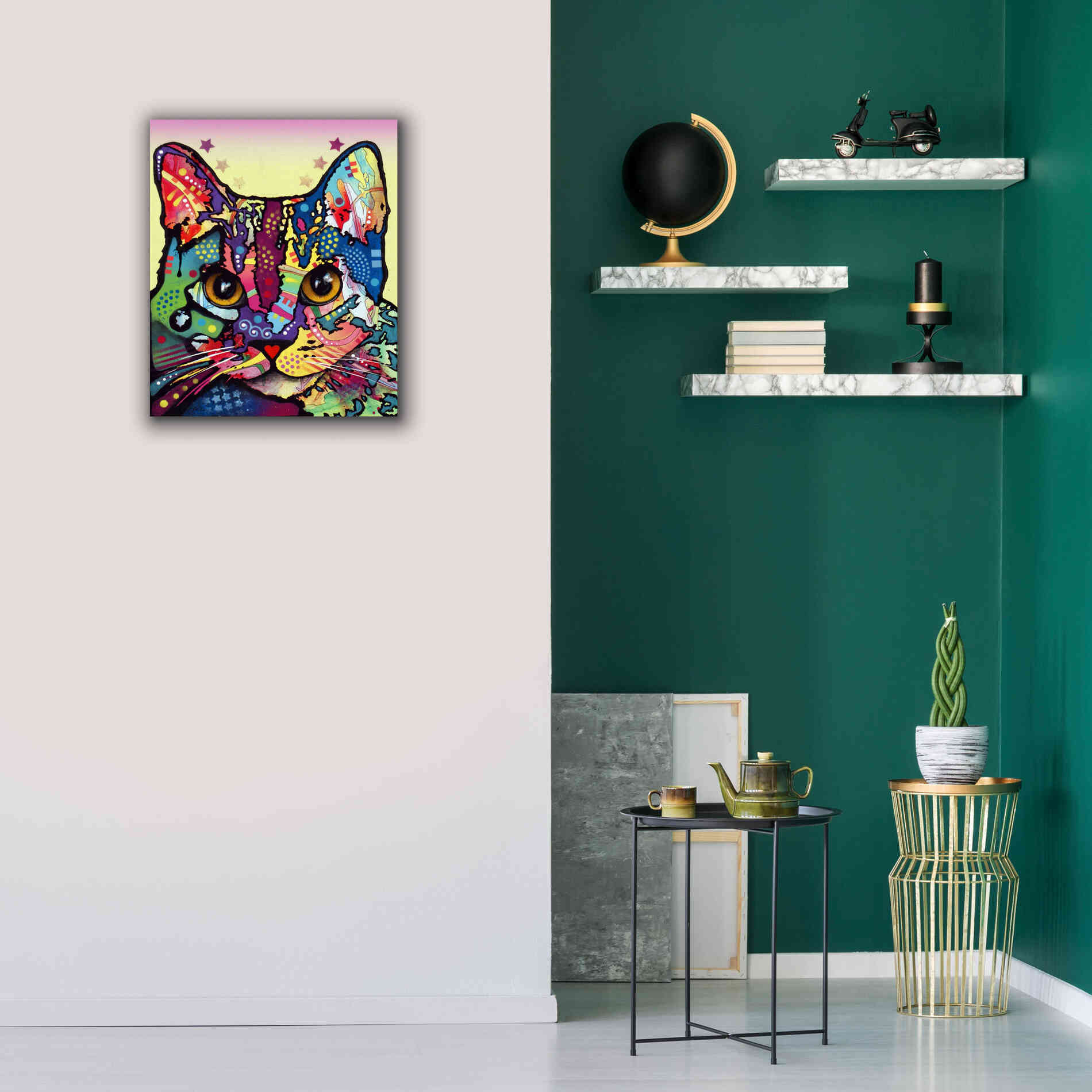 'Maya Cat' by Dean Russo, Giclee Canvas Wall Art,20x24