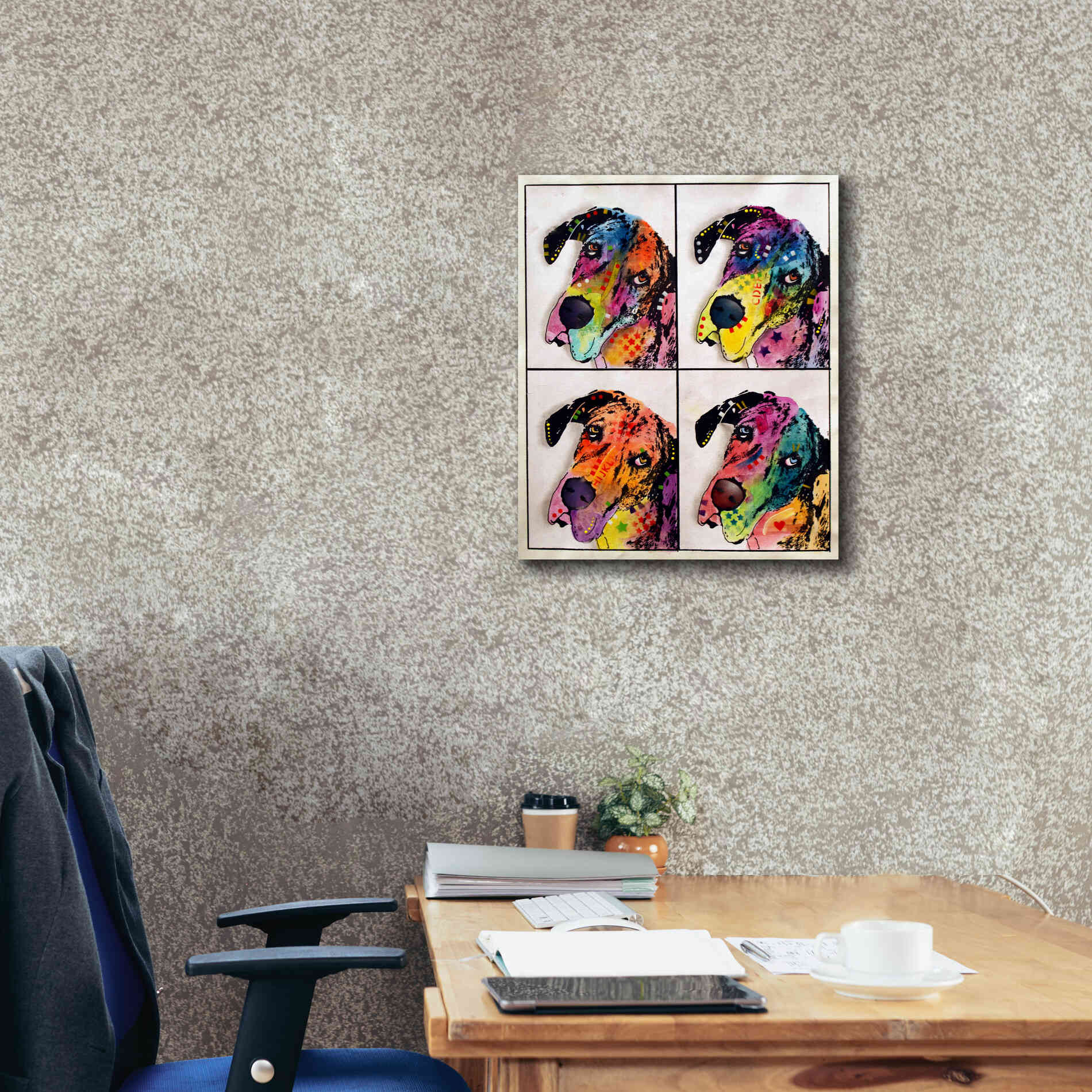 '4 Danes' by Dean Russo, Giclee Canvas Wall Art,20x24