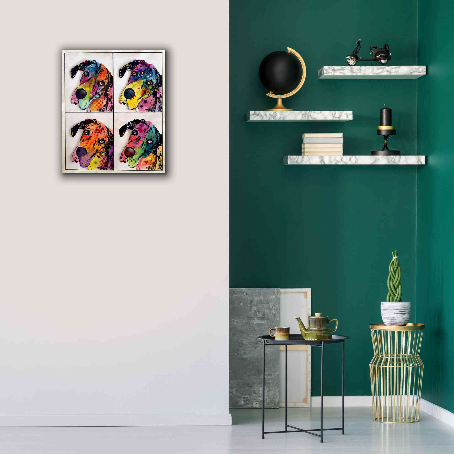 '4 Danes' by Dean Russo, Giclee Canvas Wall Art,20x24