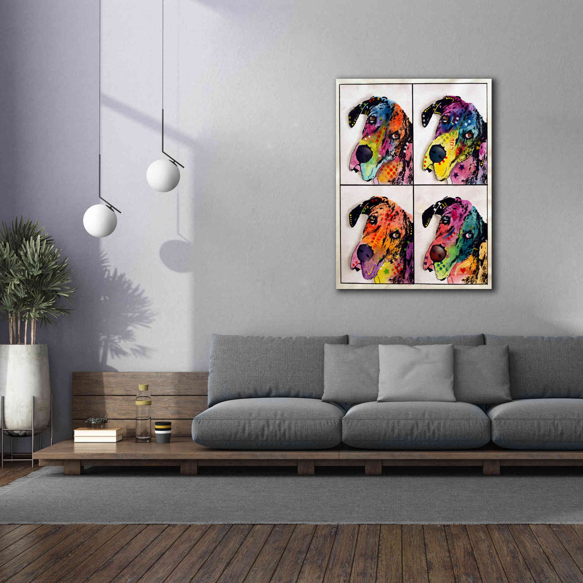 '4 Danes' by Dean Russo, Giclee Canvas Wall Art,40x54