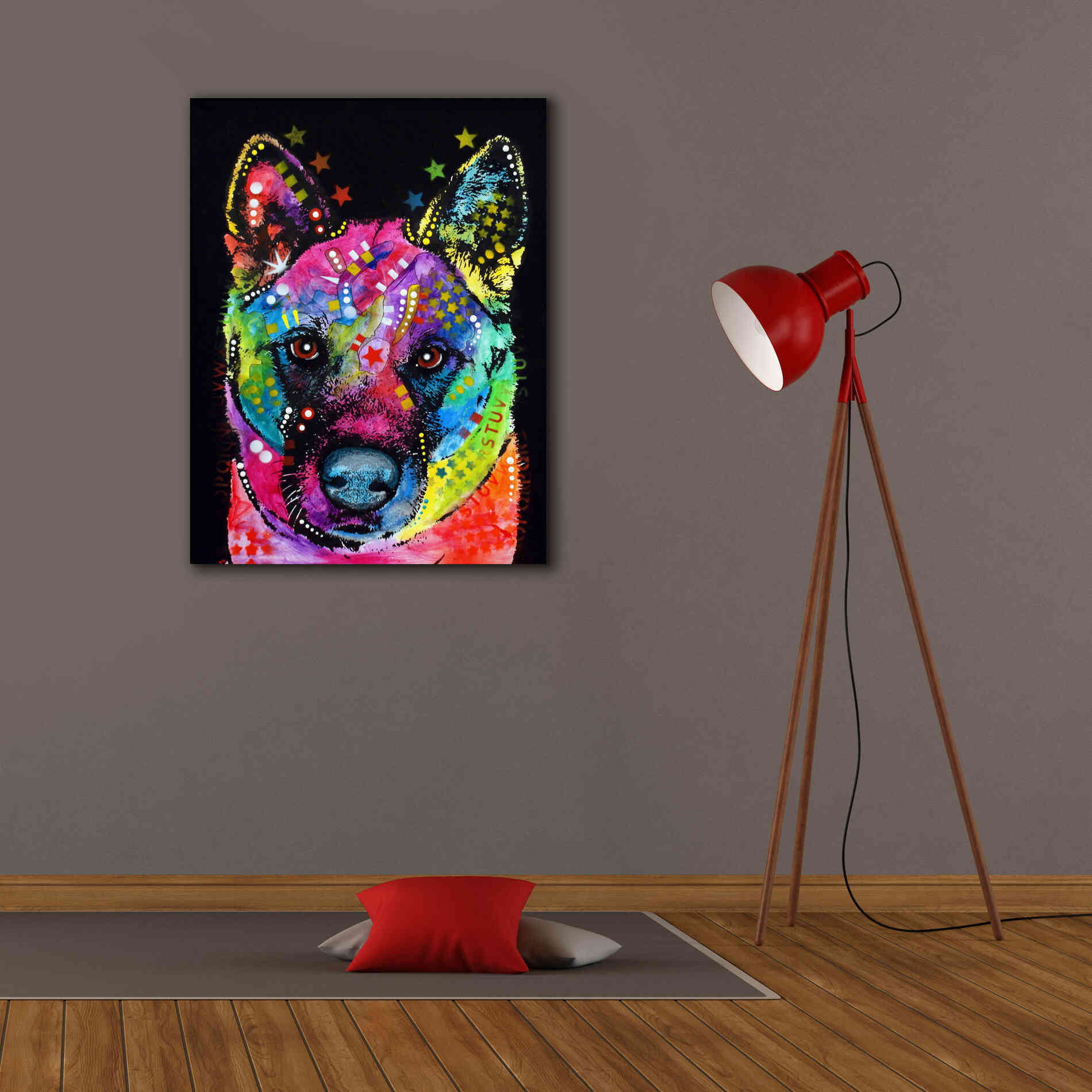 'Akita 2' by Dean Russo, Giclee Canvas Wall Art,26x34