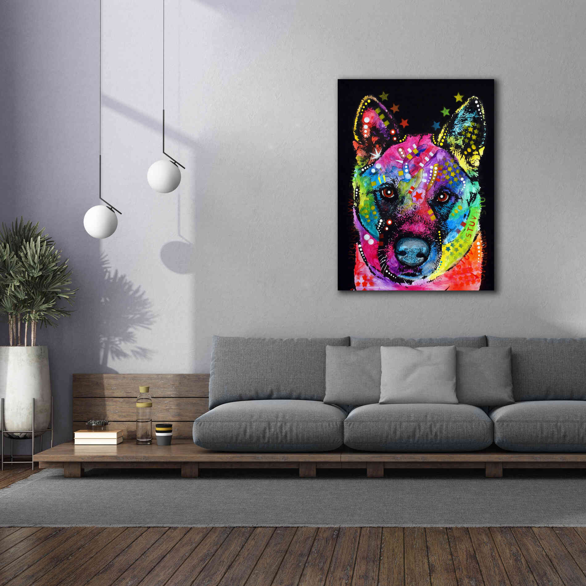 'Akita 2' by Dean Russo, Giclee Canvas Wall Art,40x54
