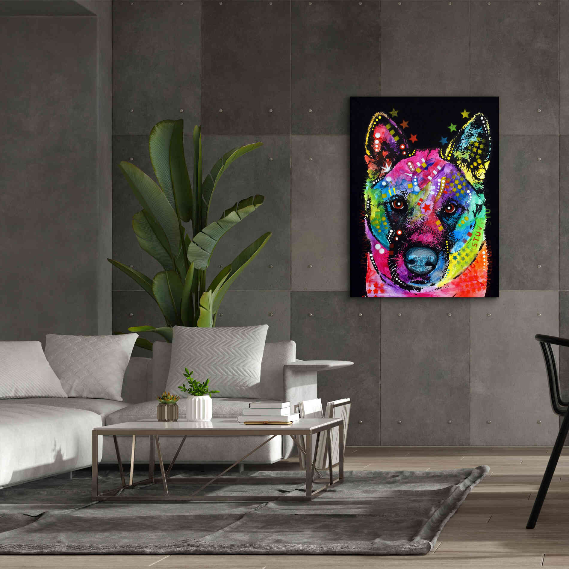 'Akita 2' by Dean Russo, Giclee Canvas Wall Art,40x54
