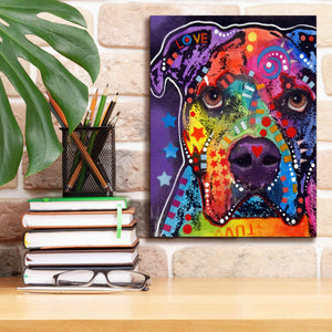 'American Bulldog 3' by Dean Russo, Giclee Canvas Wall Art,12x16