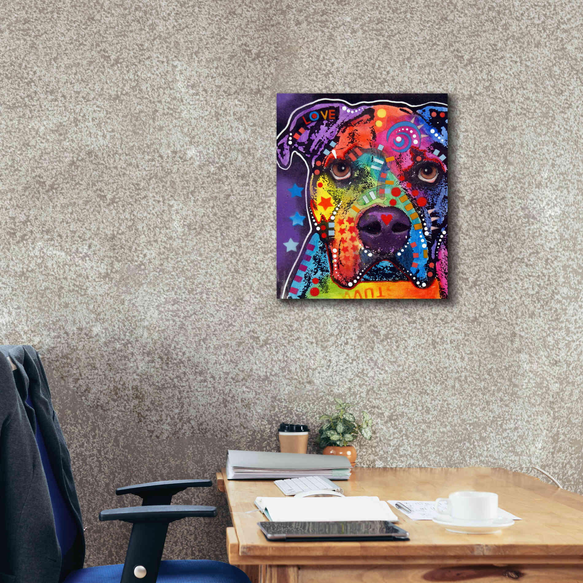 'American Bulldog 3' by Dean Russo, Giclee Canvas Wall Art,20x24