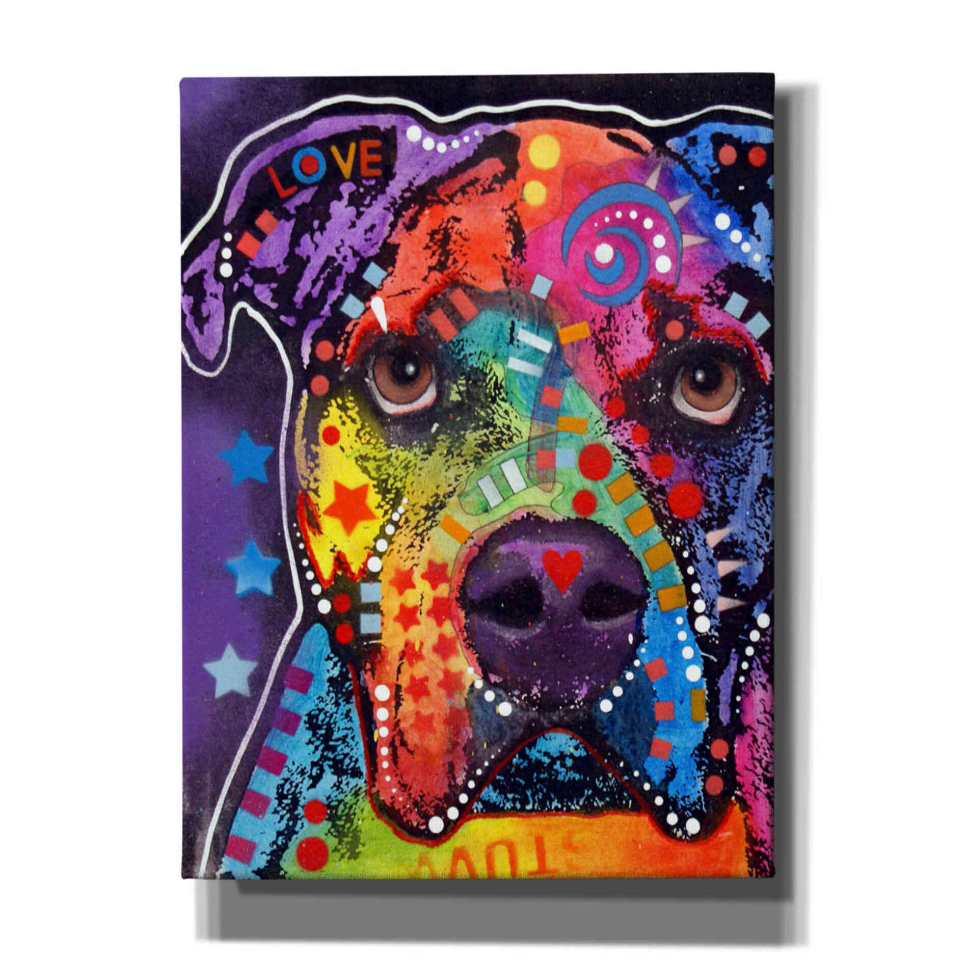 'American Bulldog 3' by Dean Russo, Giclee Canvas Wall Art