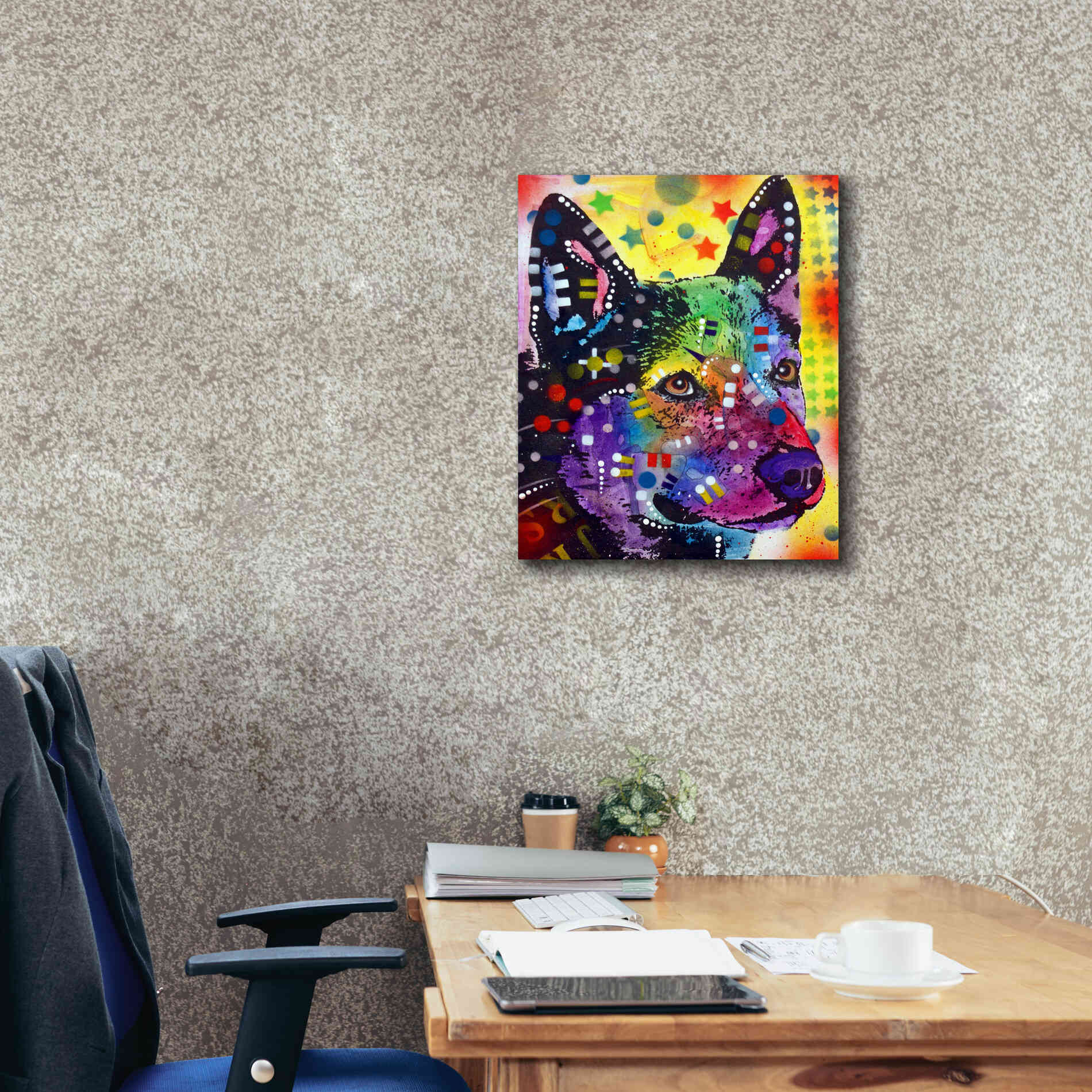 'Aus Cattle Dog' by Dean Russo, Giclee Canvas Wall Art,20x24