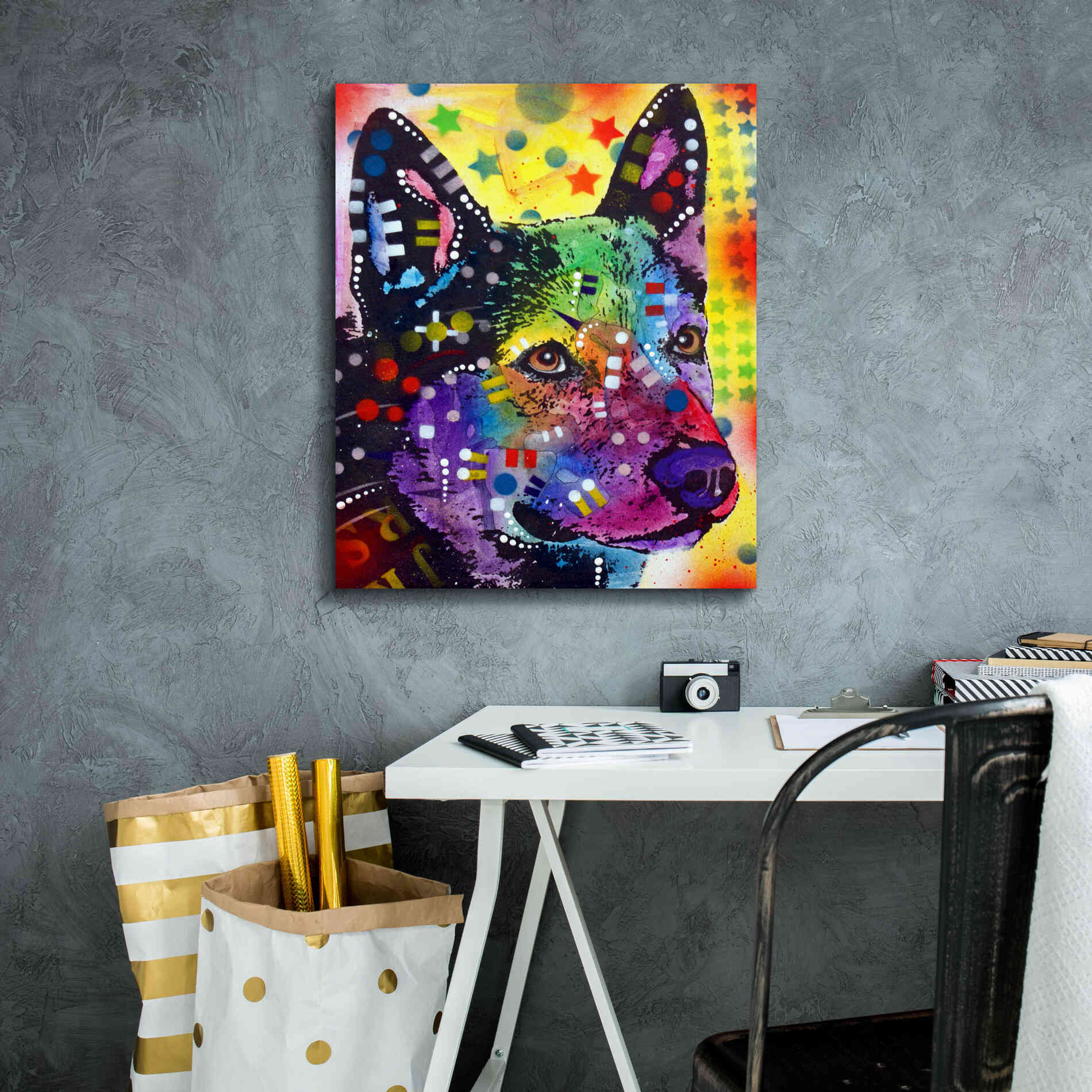 'Aus Cattle Dog' by Dean Russo, Giclee Canvas Wall Art,20x24
