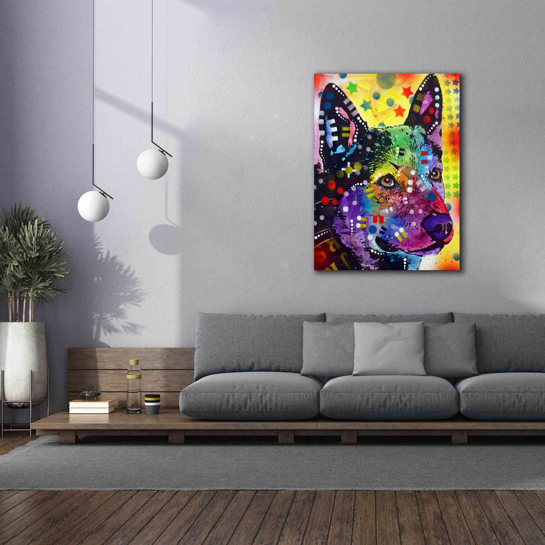 'Aus Cattle Dog' by Dean Russo, Giclee Canvas Wall Art,40x54