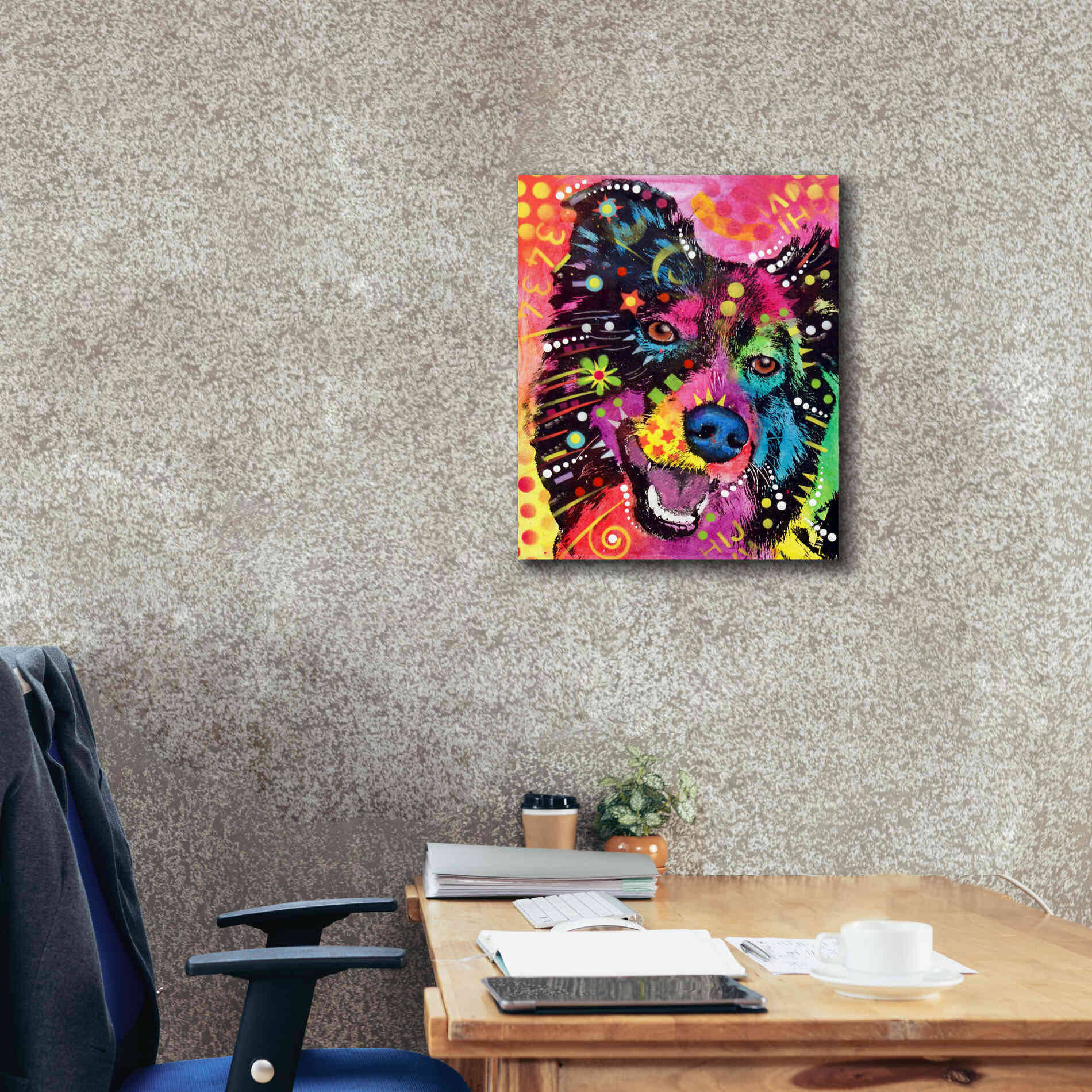 'Border Collie 2' by Dean Russo, Giclee Canvas Wall Art,20x24