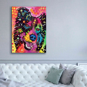 'Border Collie 2' by Dean Russo, Giclee Canvas Wall Art,40x54