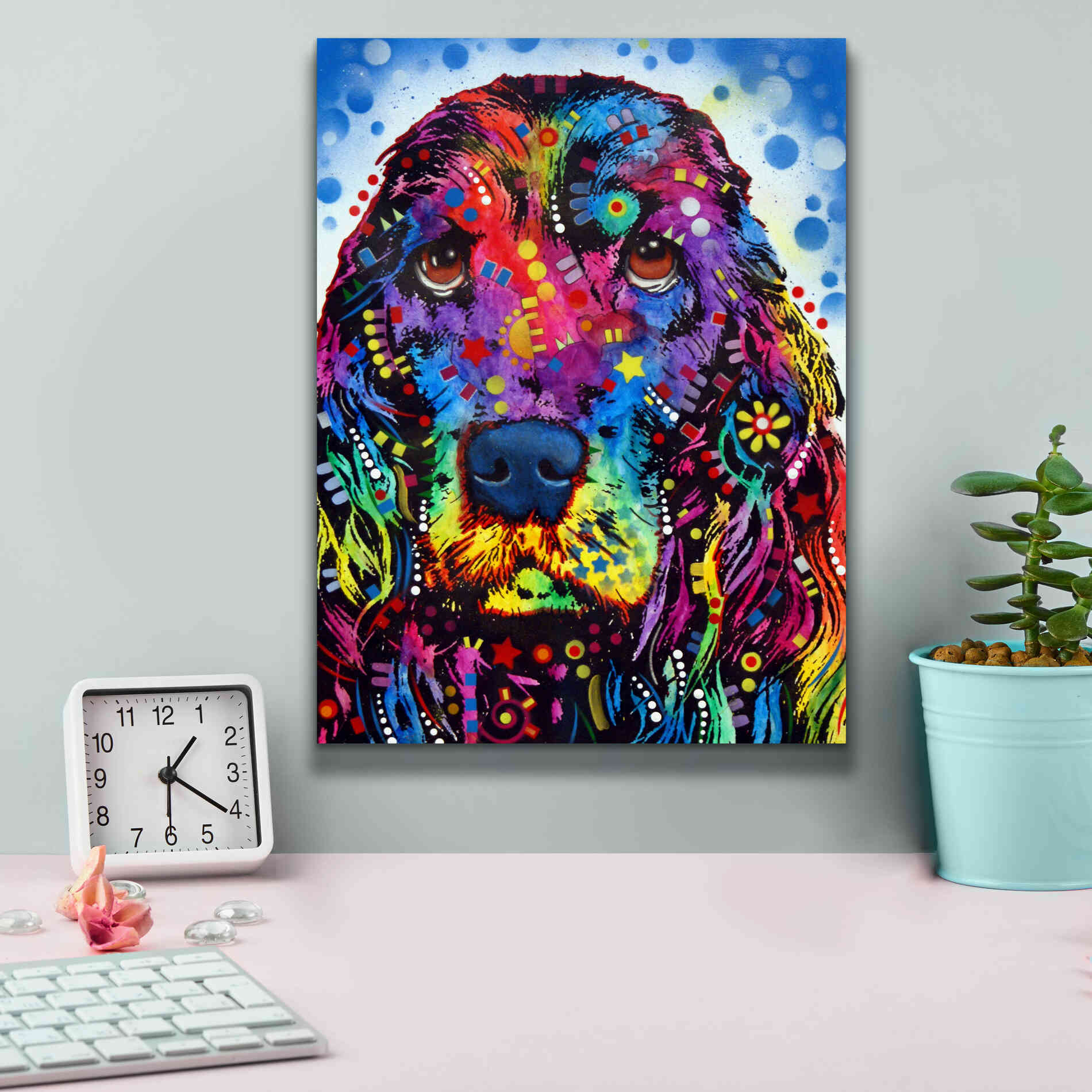 'Cocker Spaniel 2' by Dean Russo, Giclee Canvas Wall Art,12x16