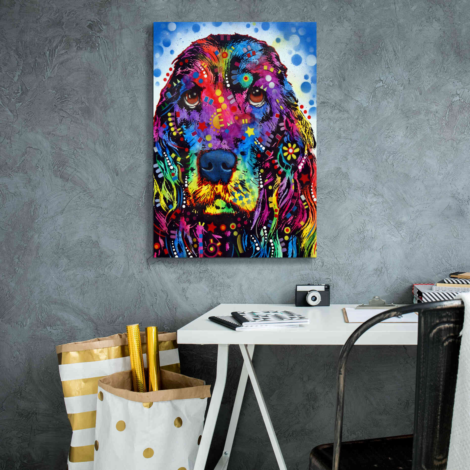 'Cocker Spaniel 2' by Dean Russo, Giclee Canvas Wall Art,18x26