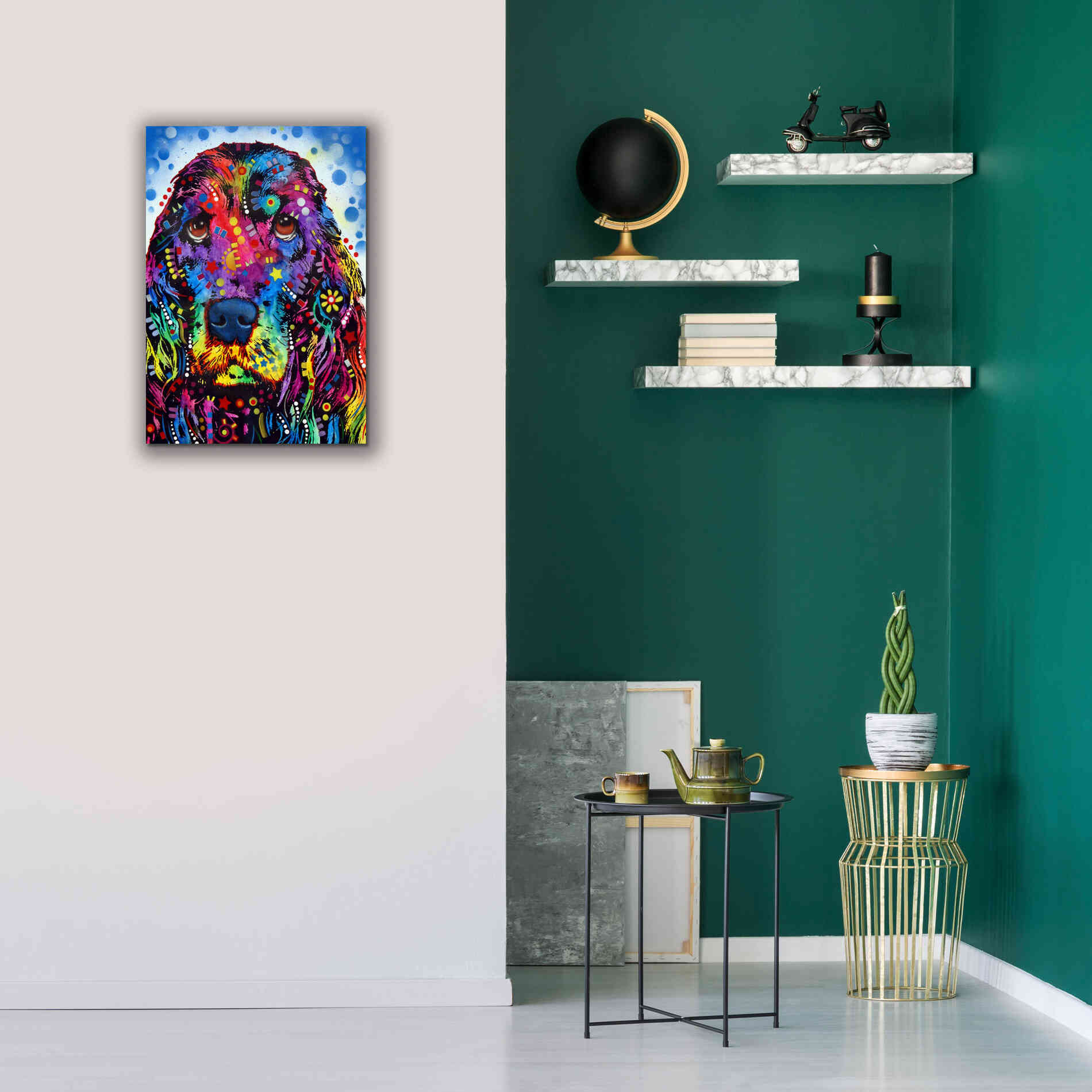 'Cocker Spaniel 2' by Dean Russo, Giclee Canvas Wall Art,18x26