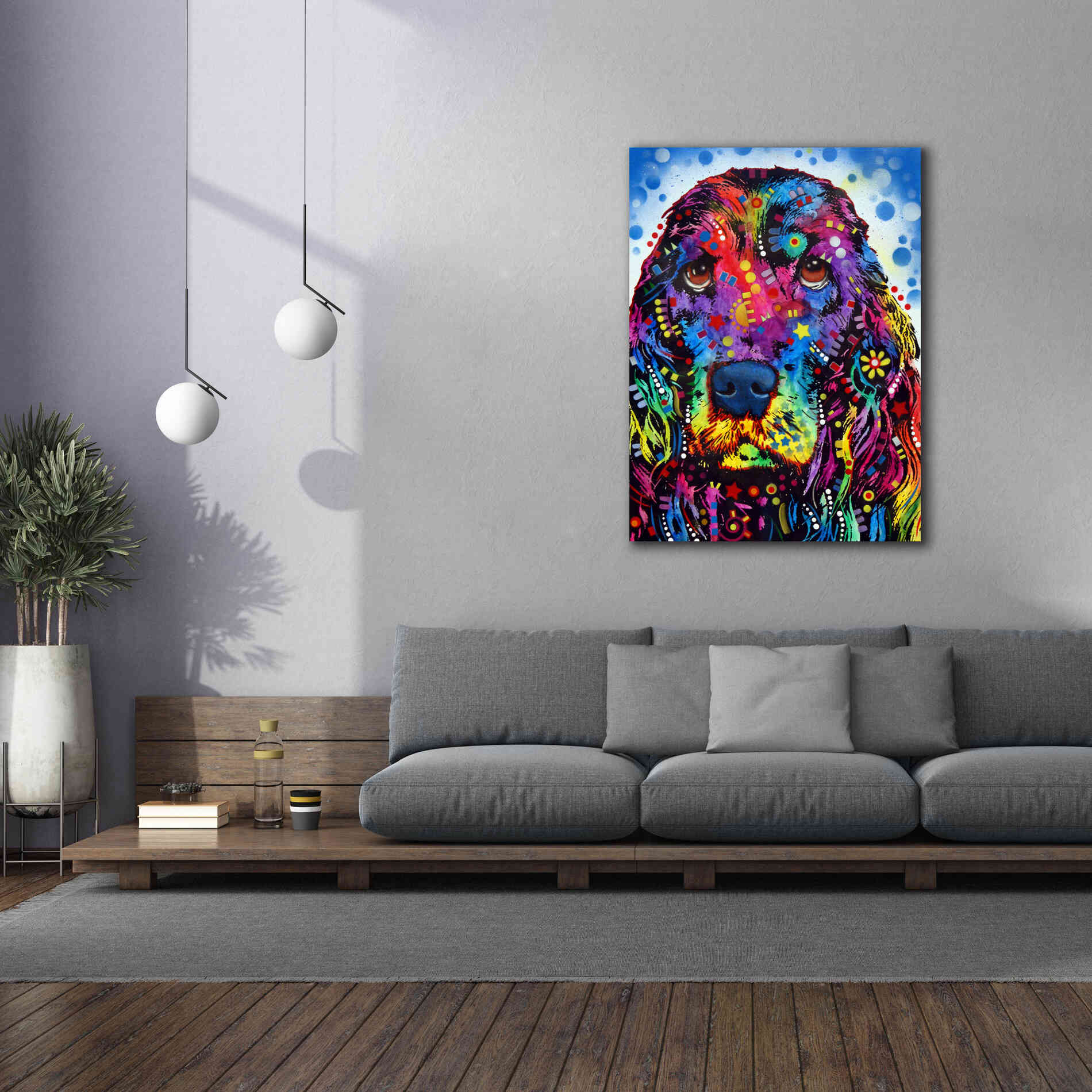 'Cocker Spaniel 2' by Dean Russo, Giclee Canvas Wall Art,40x54
