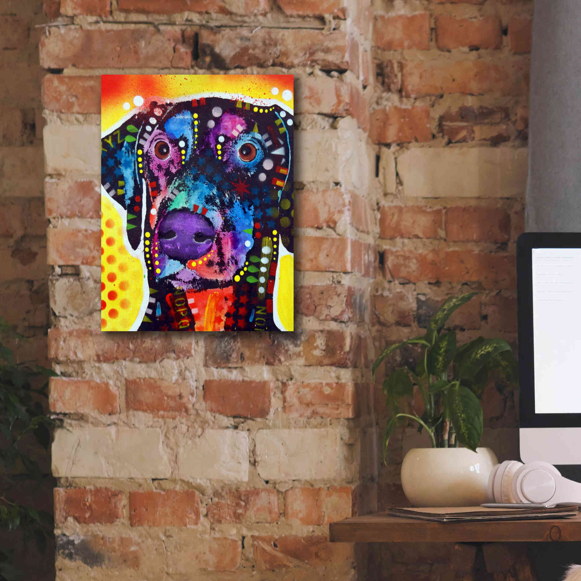 'Dobie' by Dean Russo, Giclee Canvas Wall Art,12x16