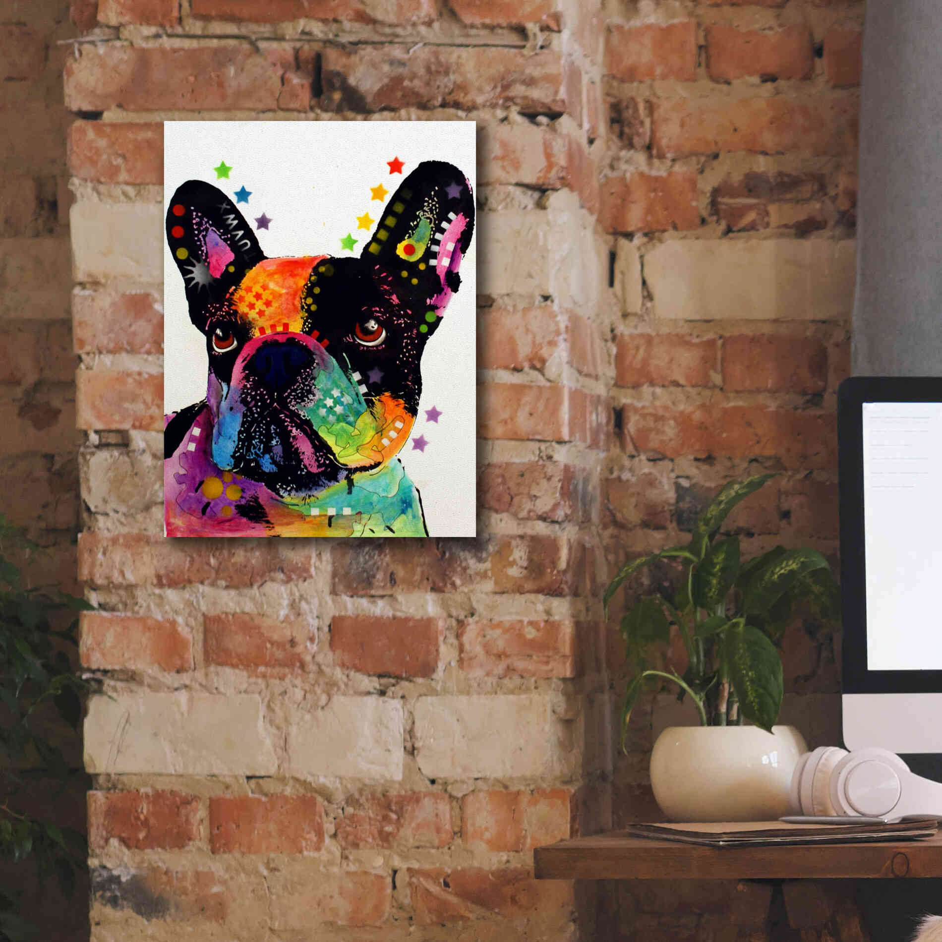 'French Bulldog' by Dean Russo, Giclee Canvas Wall Art,12x16