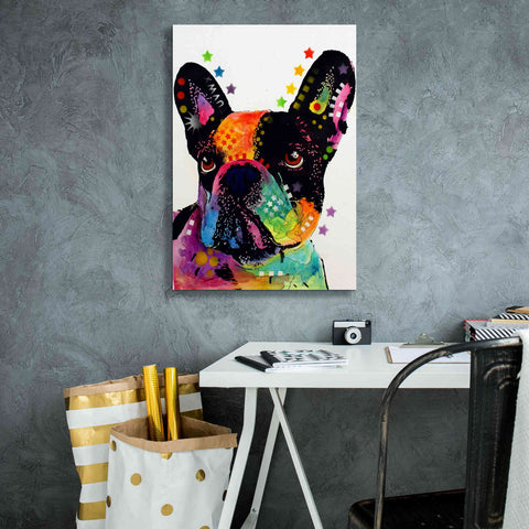 Image of 'French Bulldog' by Dean Russo, Giclee Canvas Wall Art,18x26