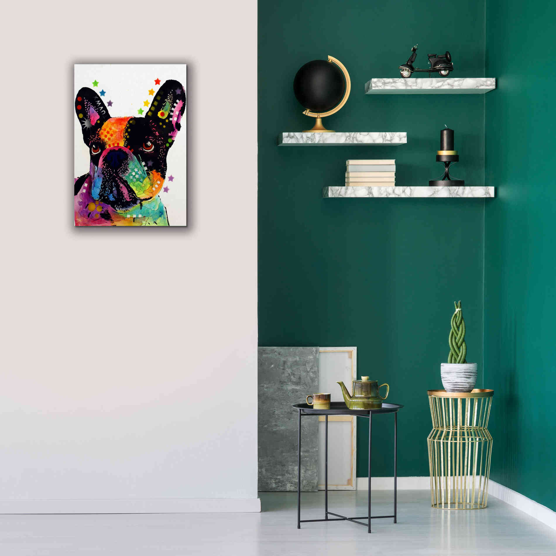 'French Bulldog' by Dean Russo, Giclee Canvas Wall Art,18x26