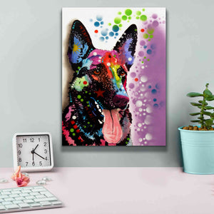 'German Shepherd 2' by Dean Russo, Giclee Canvas Wall Art,12x16