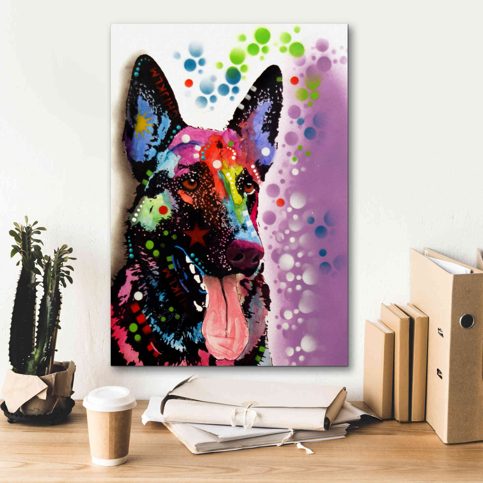 'German Shepherd 2' by Dean Russo, Giclee Canvas Wall Art,18x26