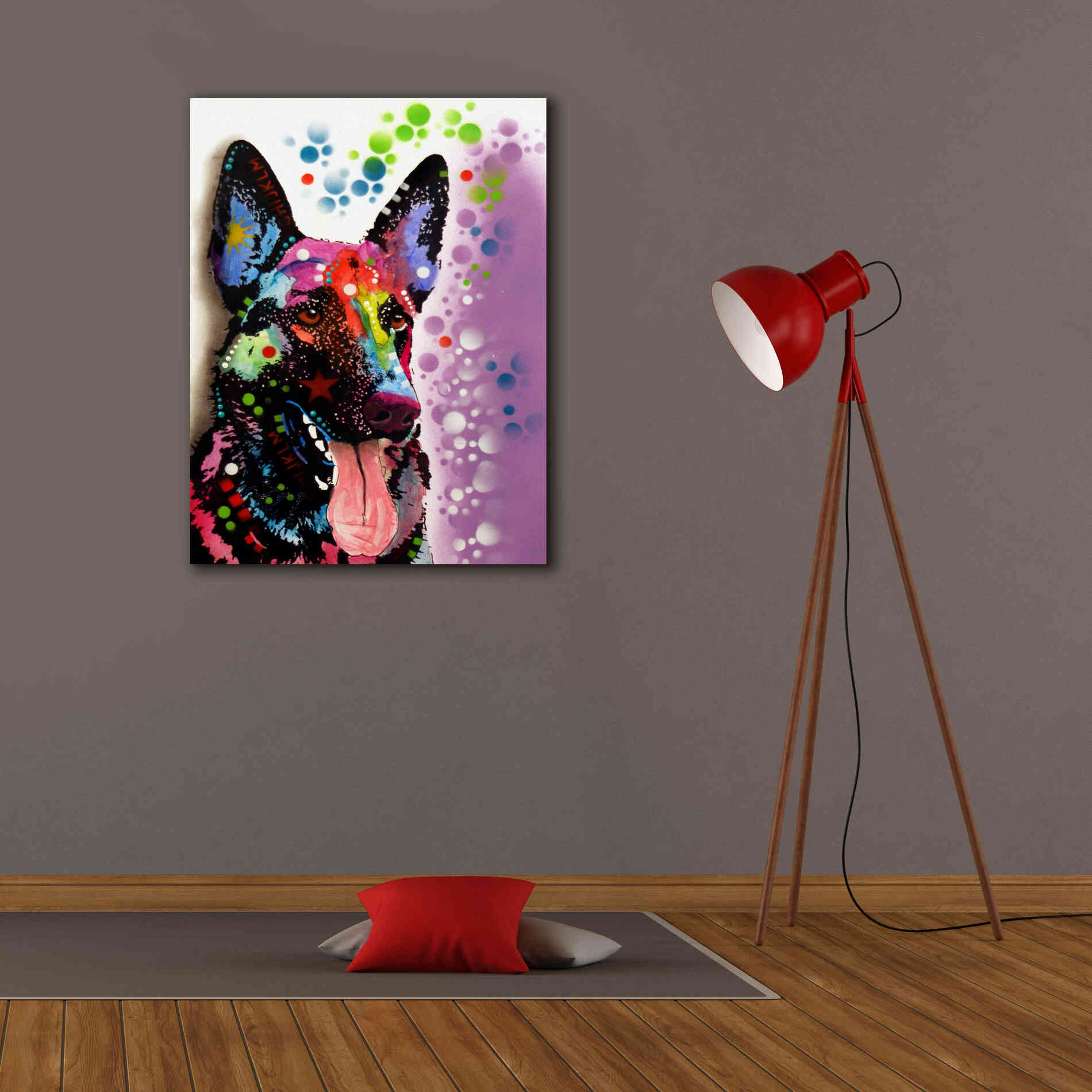 'German Shepherd 2' by Dean Russo, Giclee Canvas Wall Art,26x34
