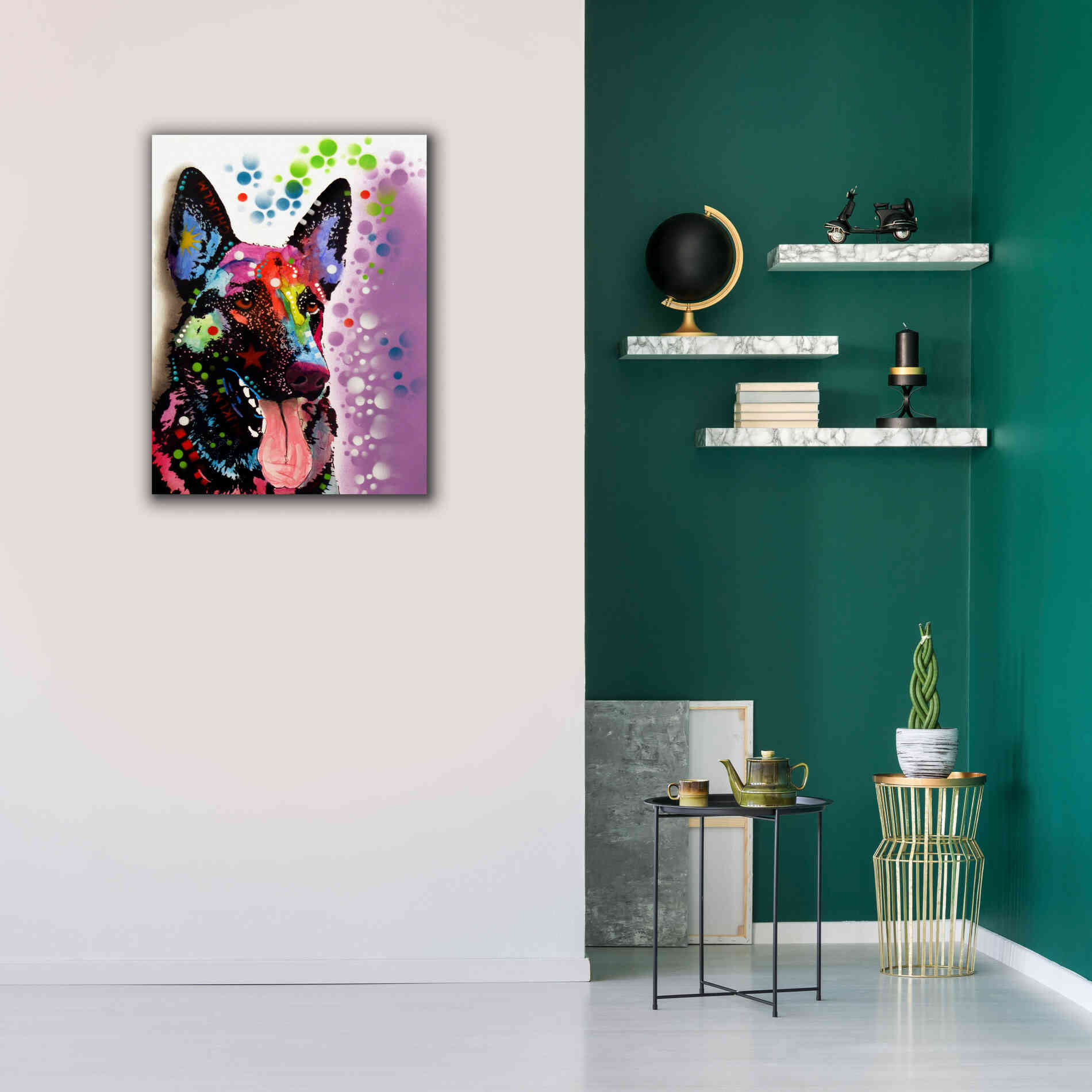 'German Shepherd 2' by Dean Russo, Giclee Canvas Wall Art,26x34