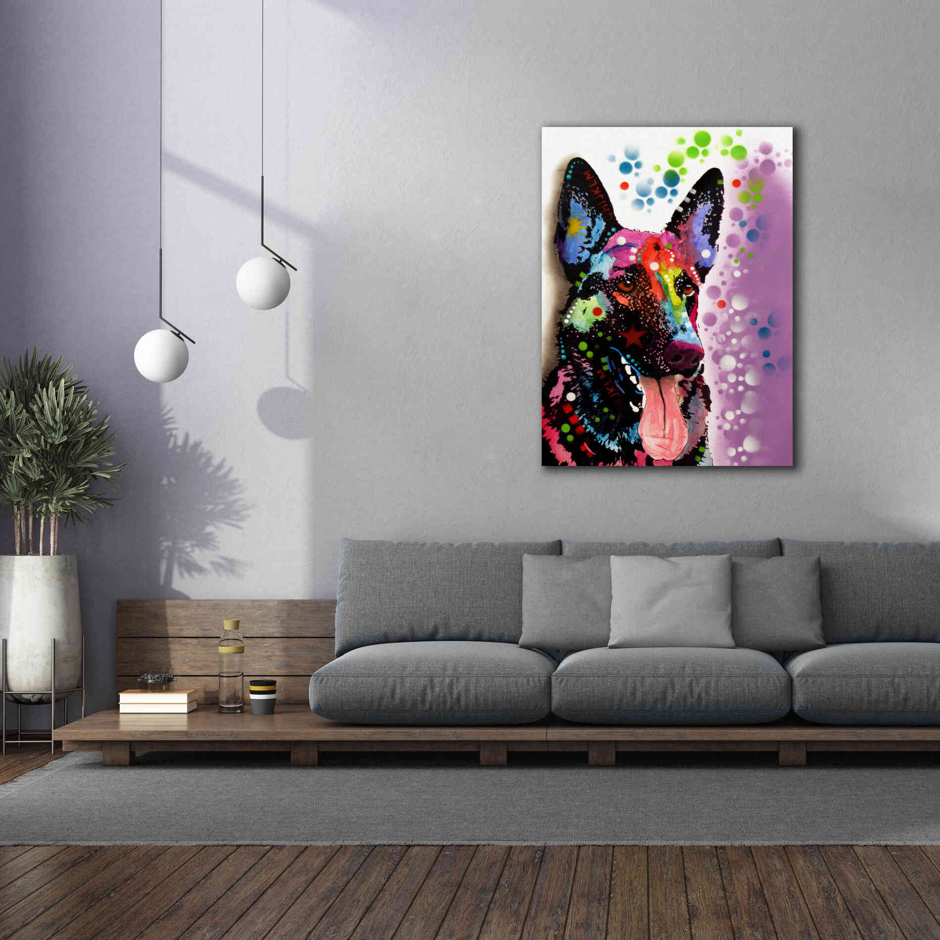 'German Shepherd 2' by Dean Russo, Giclee Canvas Wall Art,40x54