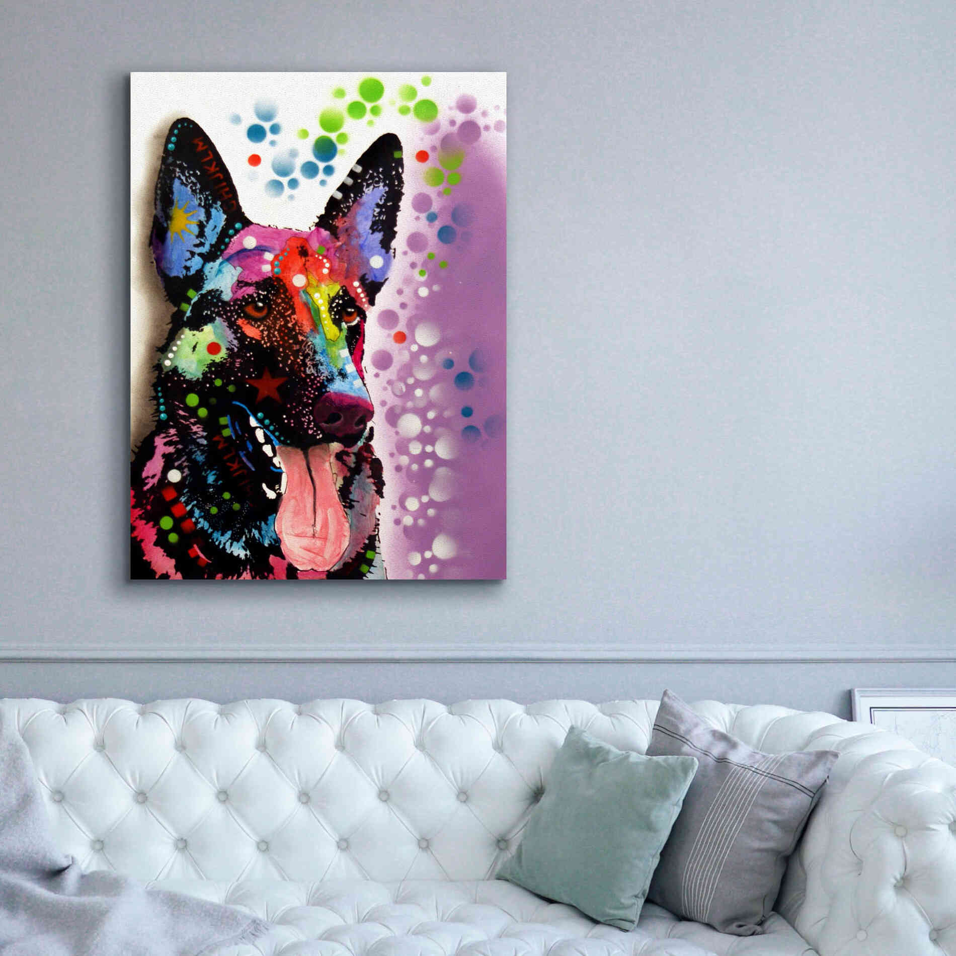 'German Shepherd 2' by Dean Russo, Giclee Canvas Wall Art,40x54