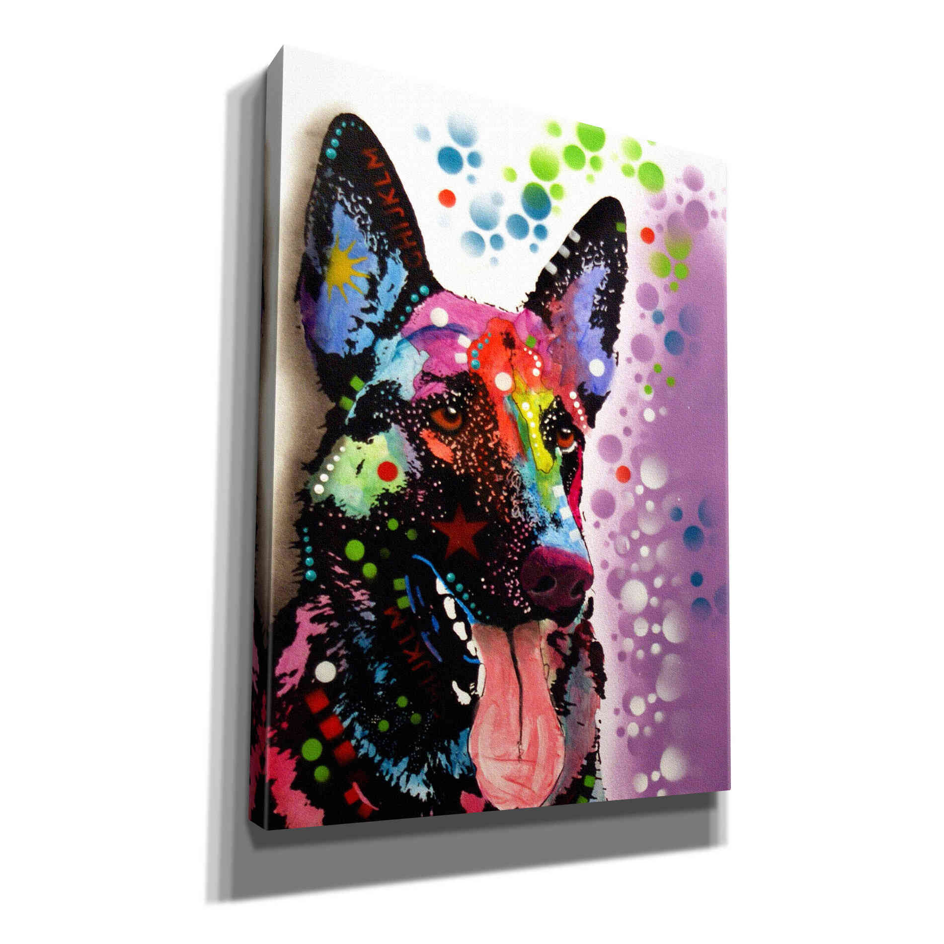 'German Shepherd 2' by Dean Russo, Giclee Canvas Wall Art