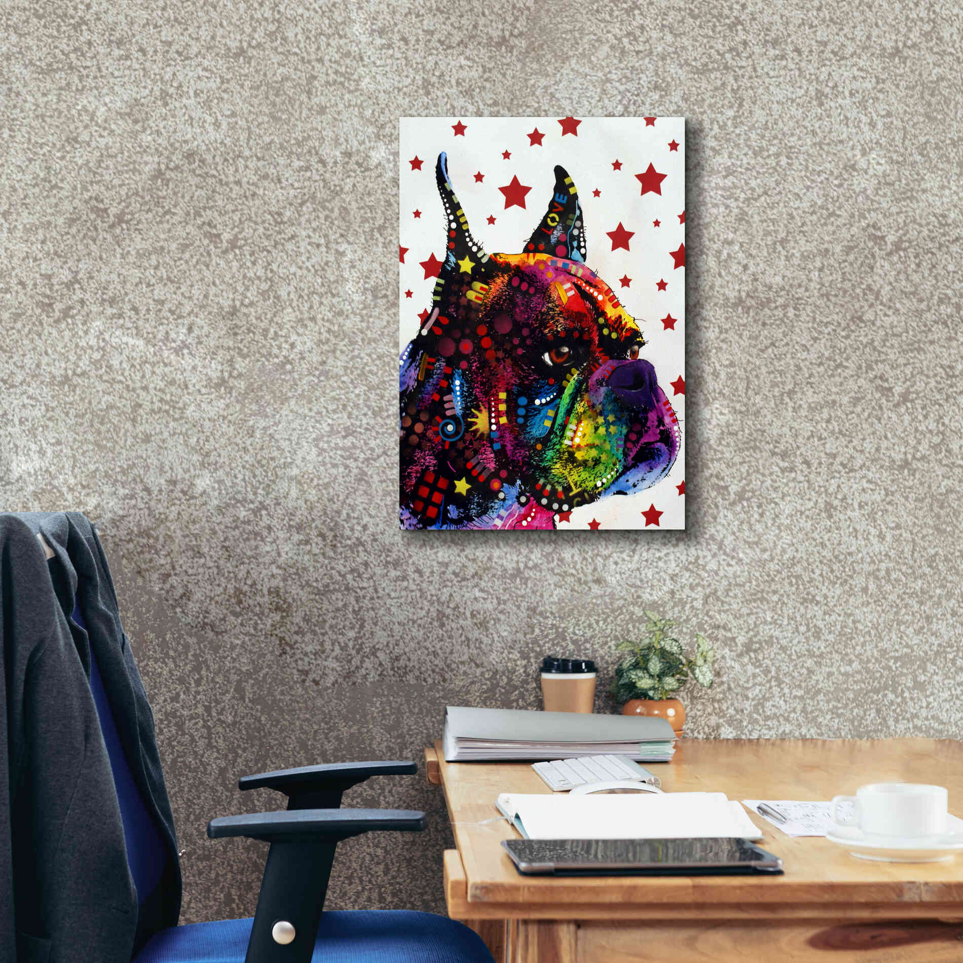 'Profile Boxer 2' by Dean Russo, Giclee Canvas Wall Art,18x26