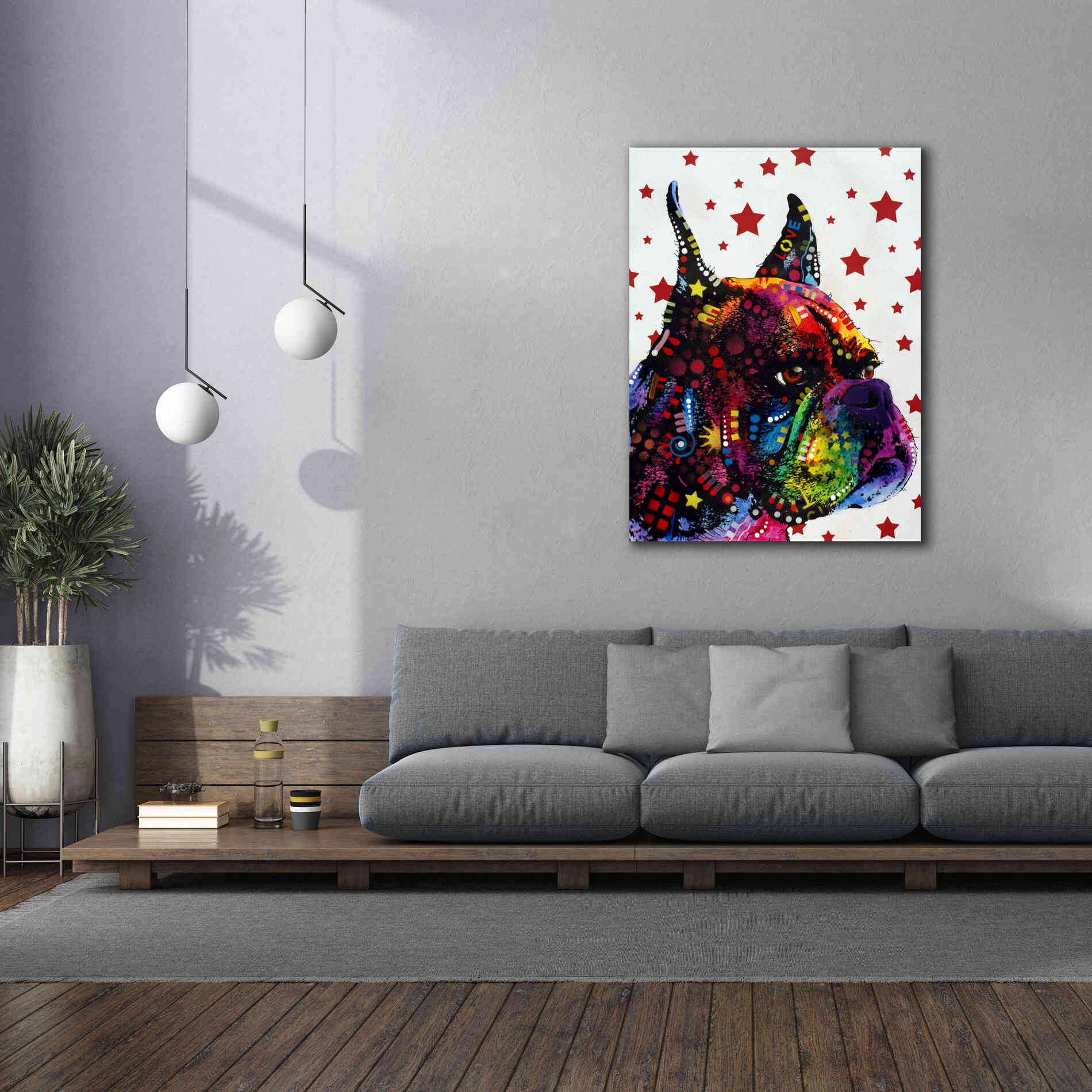 'Profile Boxer 2' by Dean Russo, Giclee Canvas Wall Art,40x54
