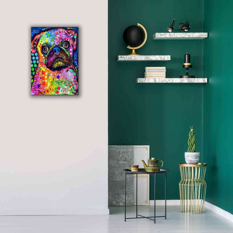 Image of 'Pug 2' by Dean Russo, Giclee Canvas Wall Art,18x26