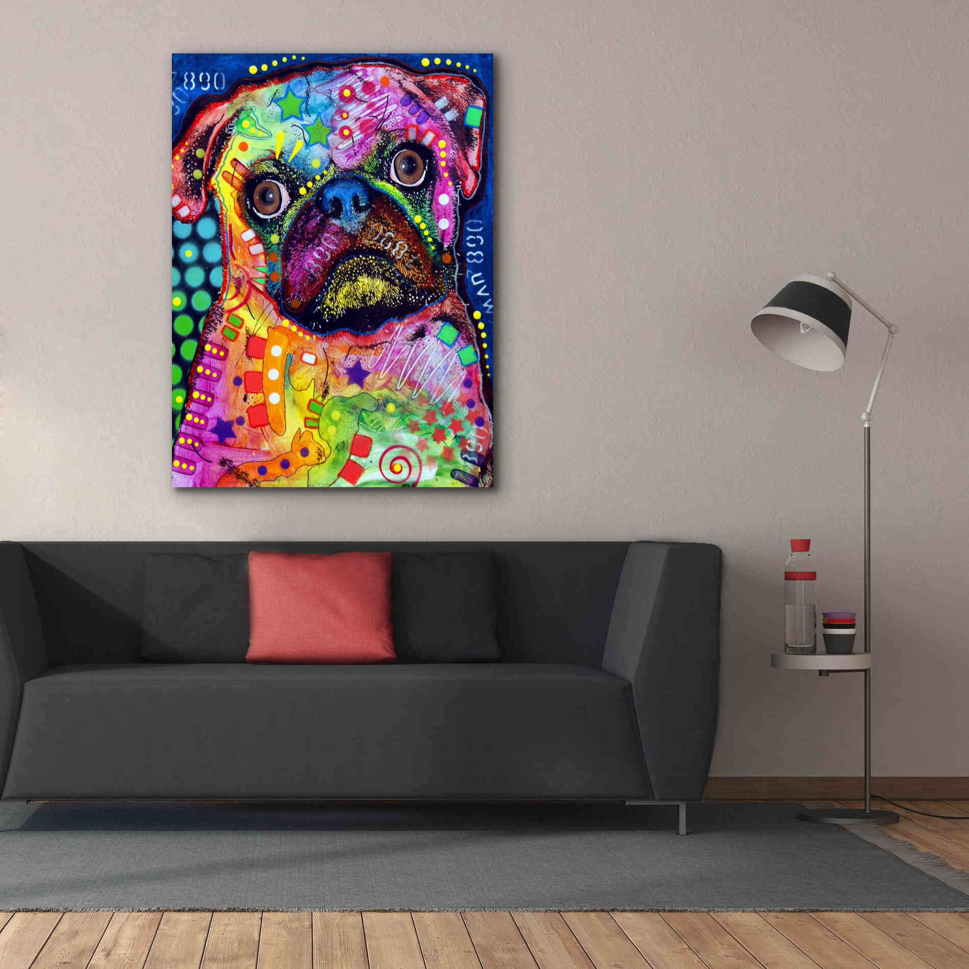 'Pug 2' by Dean Russo, Giclee Canvas Wall Art,40x54