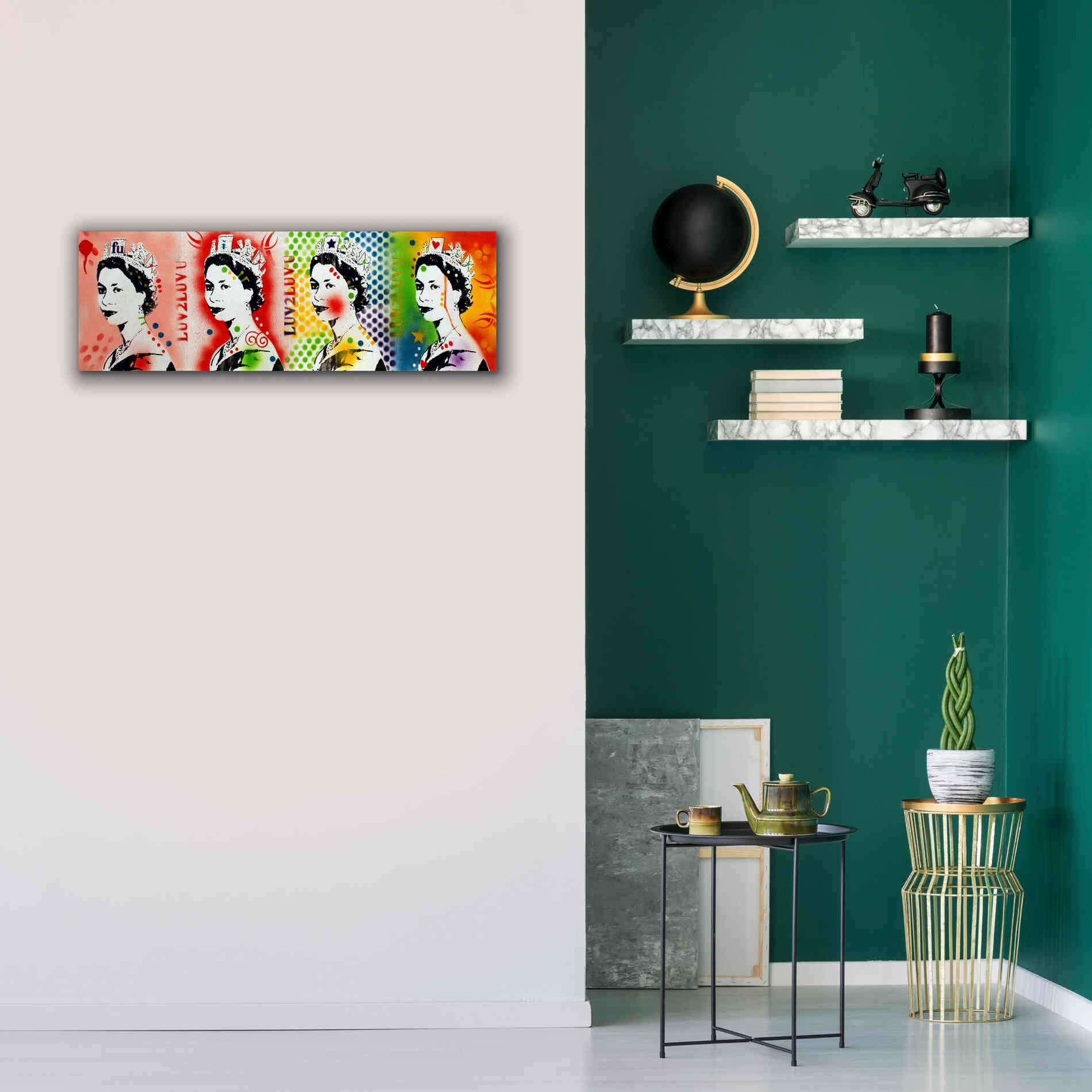 'QE 4' by Dean Russo, Giclee Canvas Wall Art,36x12