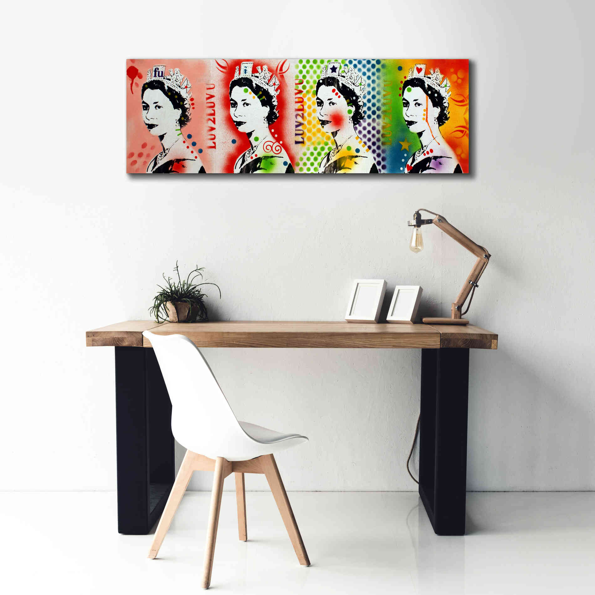 'QE 4' by Dean Russo, Giclee Canvas Wall Art,60x20