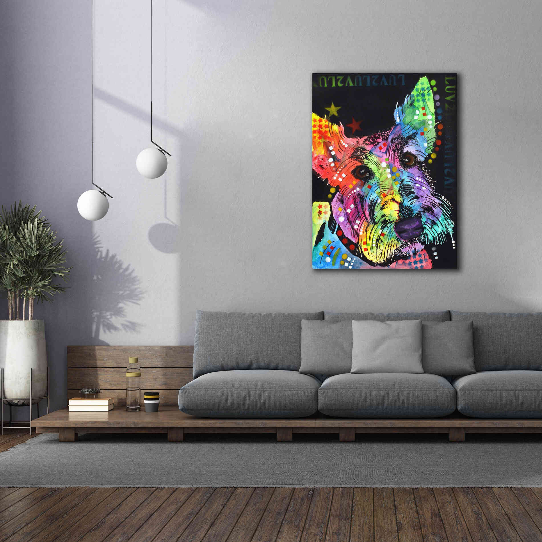 'Scottish Terrier' by Dean Russo, Giclee Canvas Wall Art,40x54