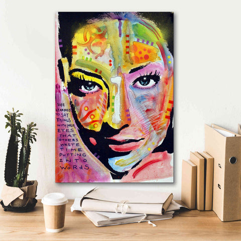 Image of 'She Learned To Say' by Dean Russo, Giclee Canvas Wall Art,18x26