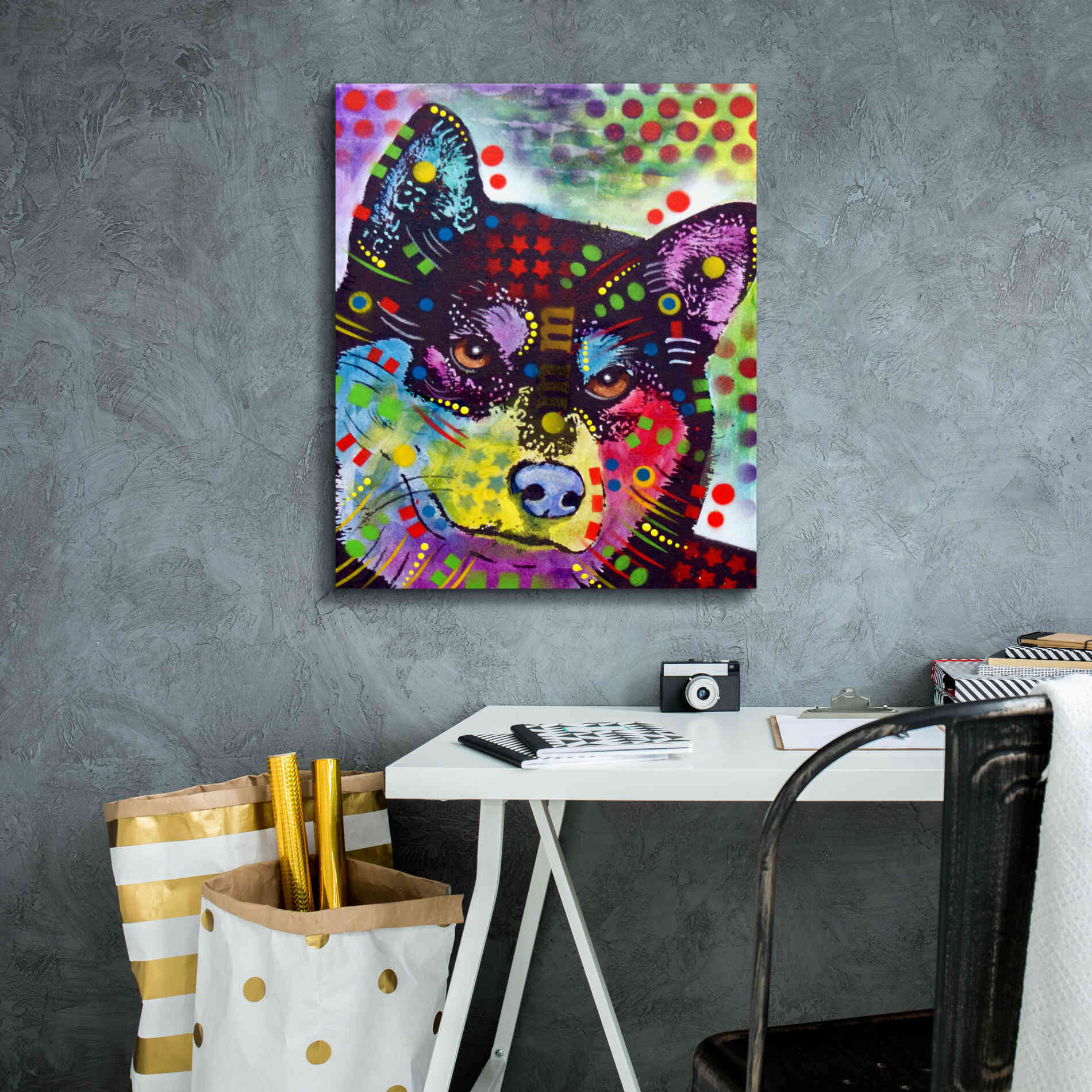 'Shiba Inu' by Dean Russo, Giclee Canvas Wall Art,20x24