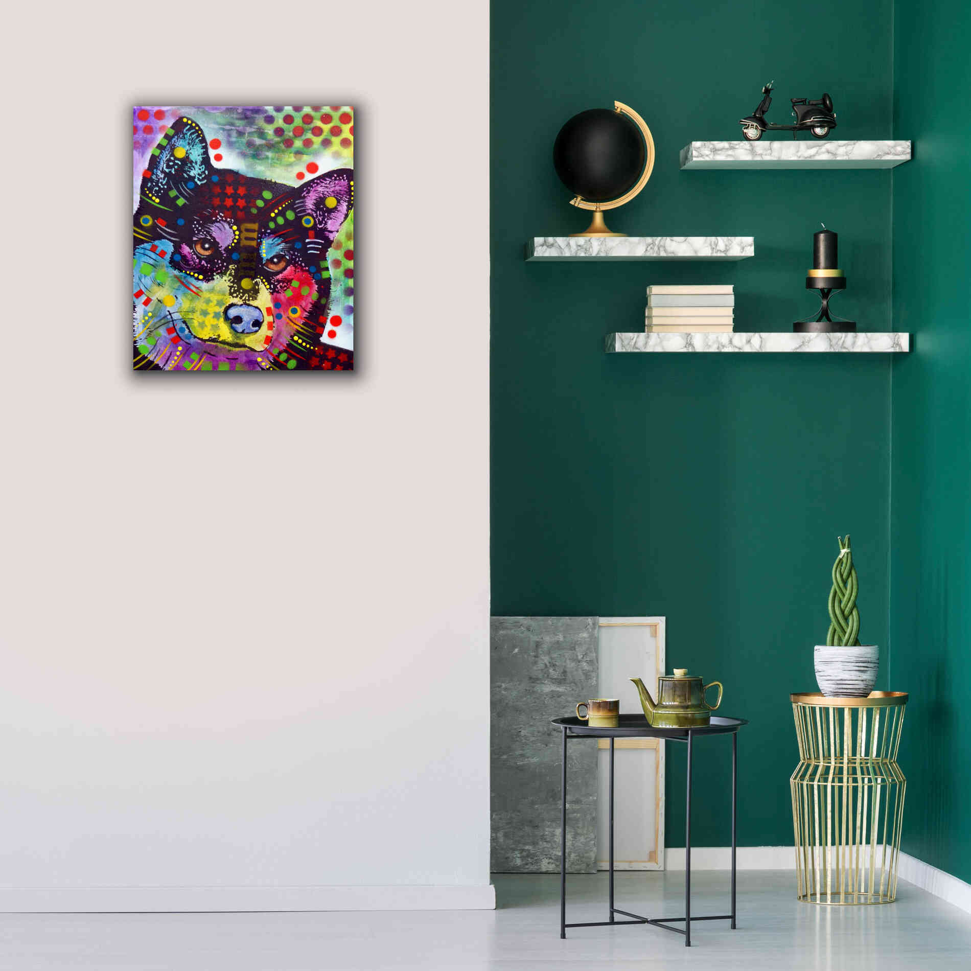 'Shiba Inu' by Dean Russo, Giclee Canvas Wall Art,20x24