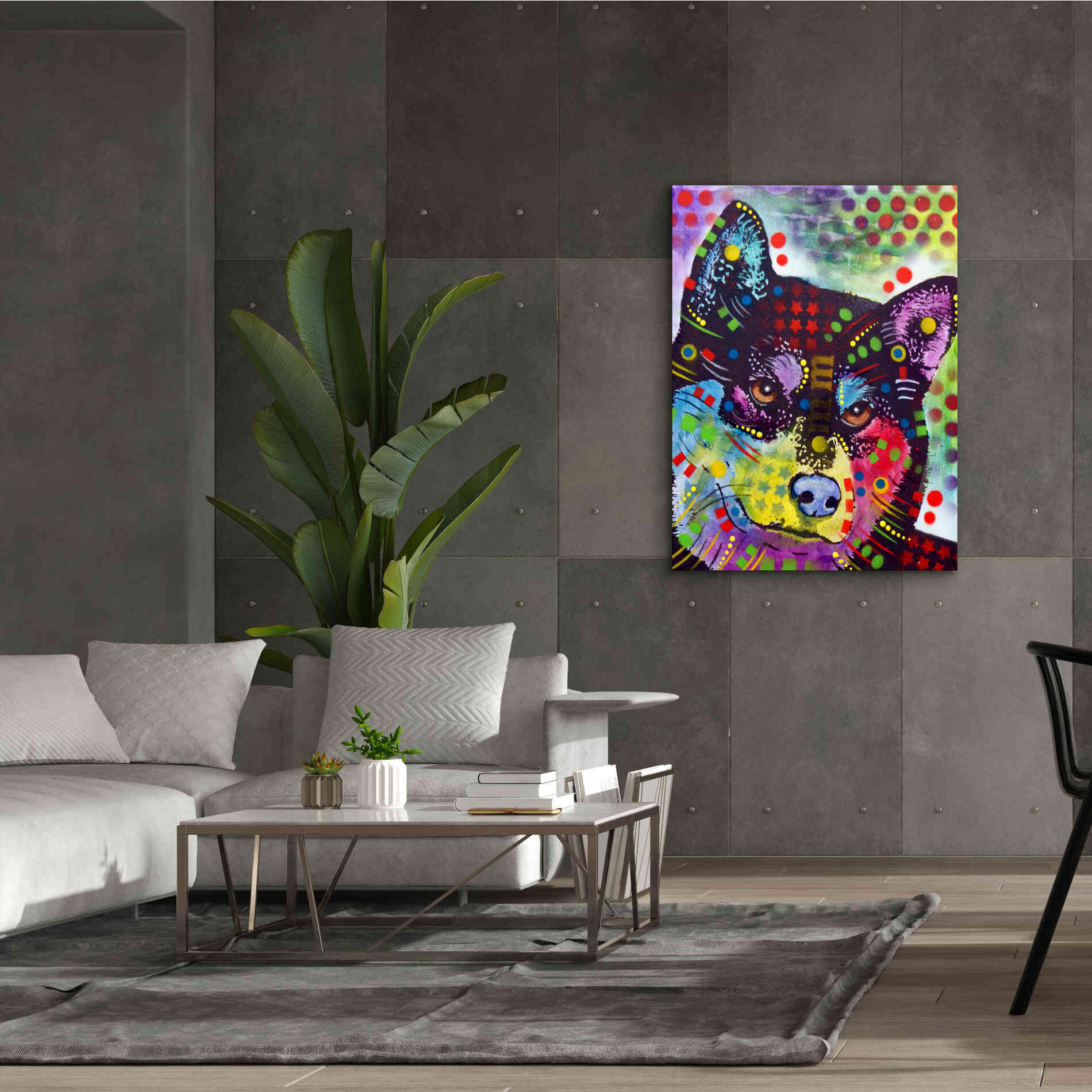 'Shiba Inu' by Dean Russo, Giclee Canvas Wall Art,40x54