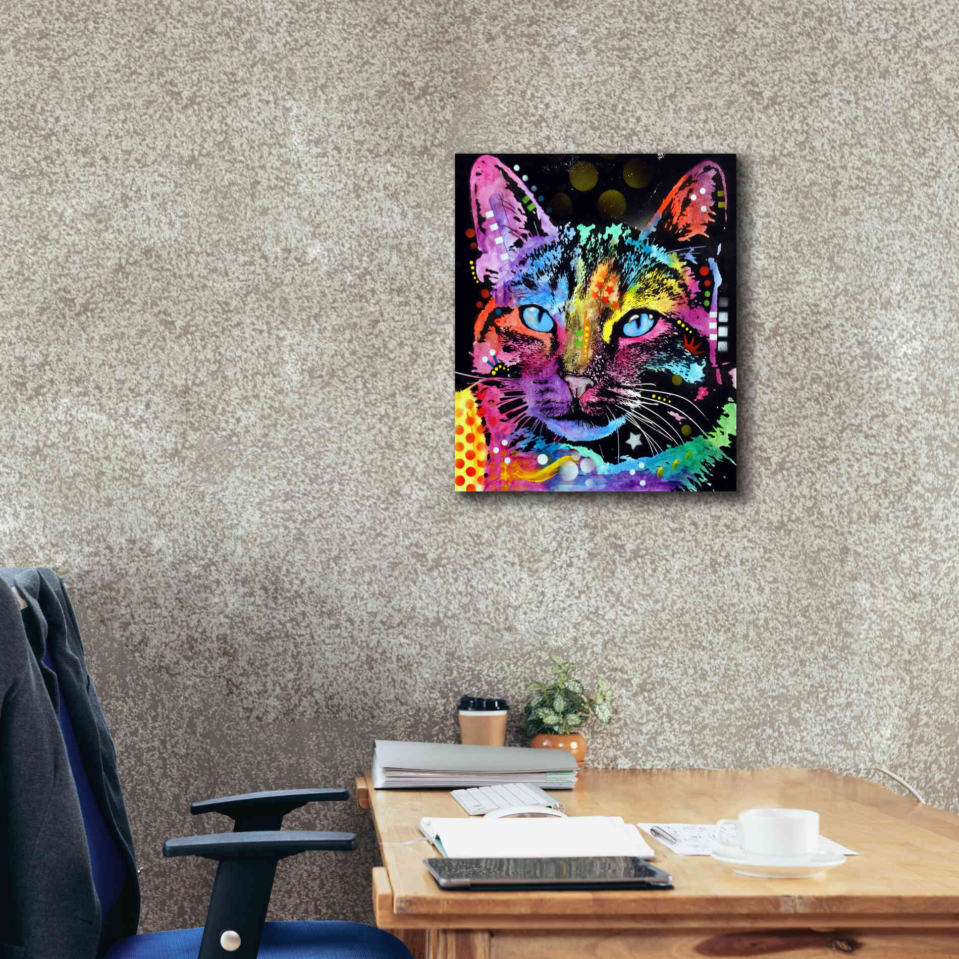 'Thoughtful Cat' by Dean Russo, Giclee Canvas Wall Art,20x24