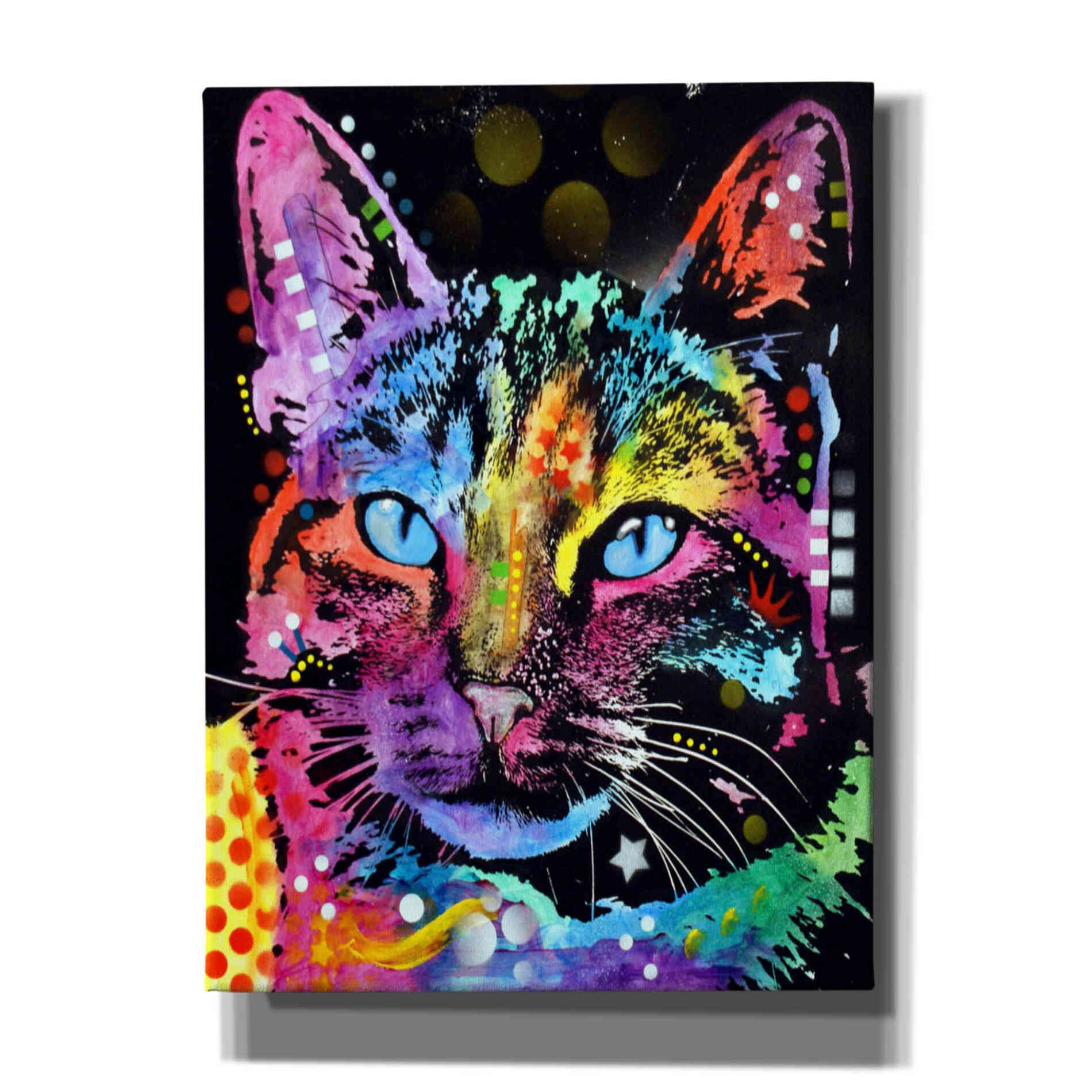 'Thoughtful Cat' by Dean Russo, Giclee Canvas Wall Art