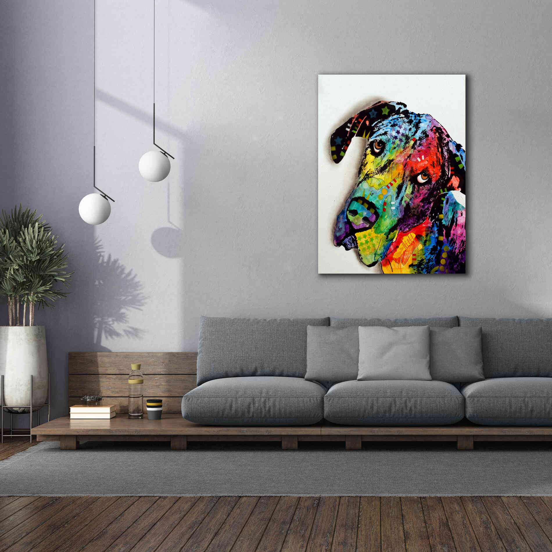 'Tilted Dane' by Dean Russo, Giclee Canvas Wall Art,40x54